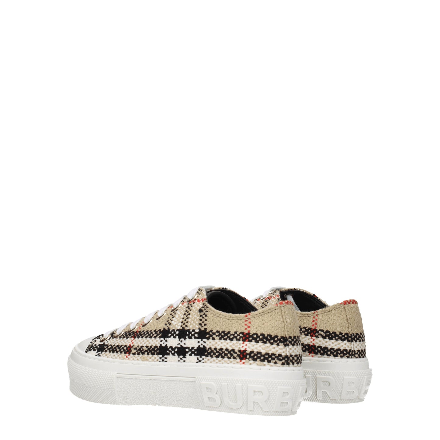 Burberry Women's Sneakers in Fabric  Beige/Multicolor