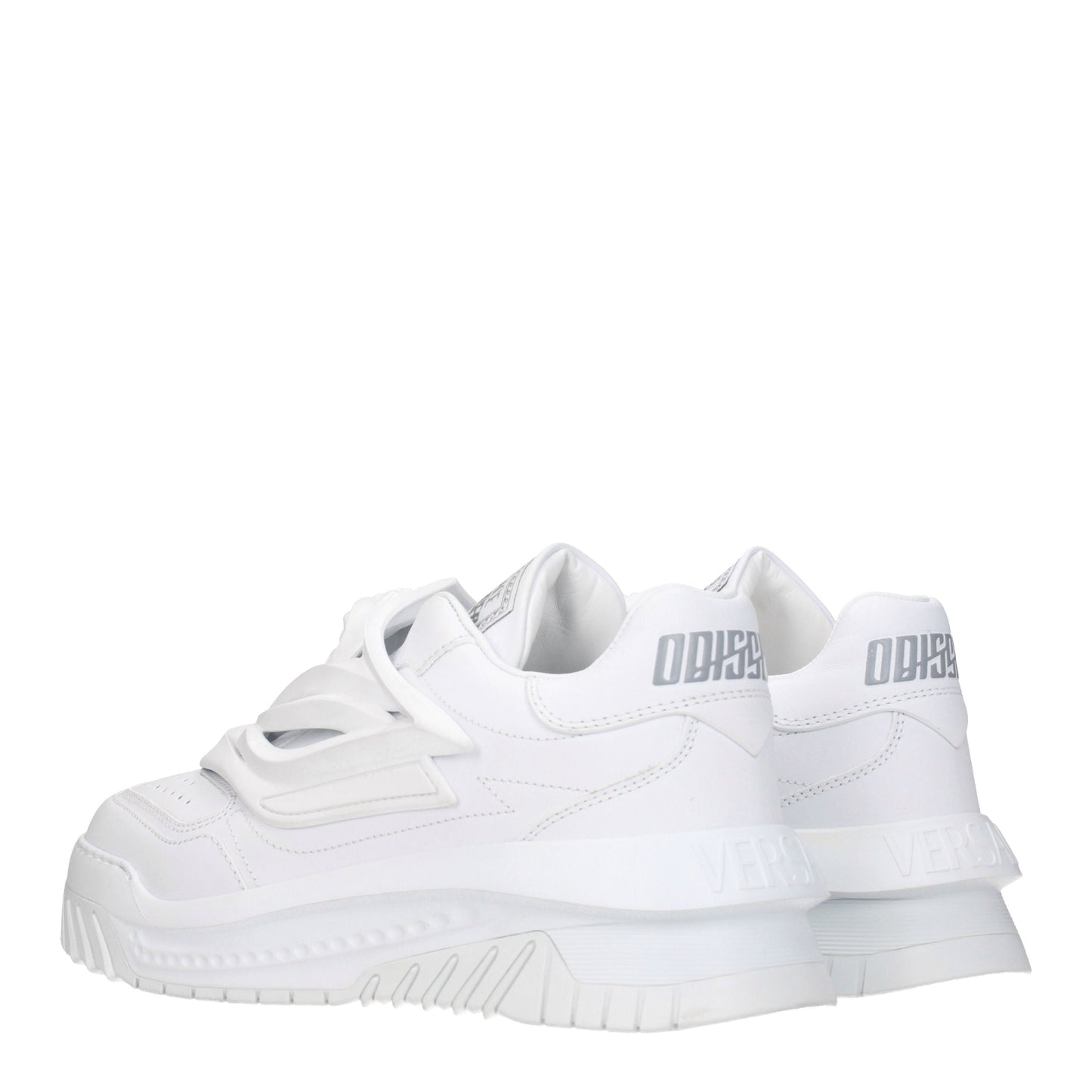 Versace Men's Sneakers in Leather White/Optic White