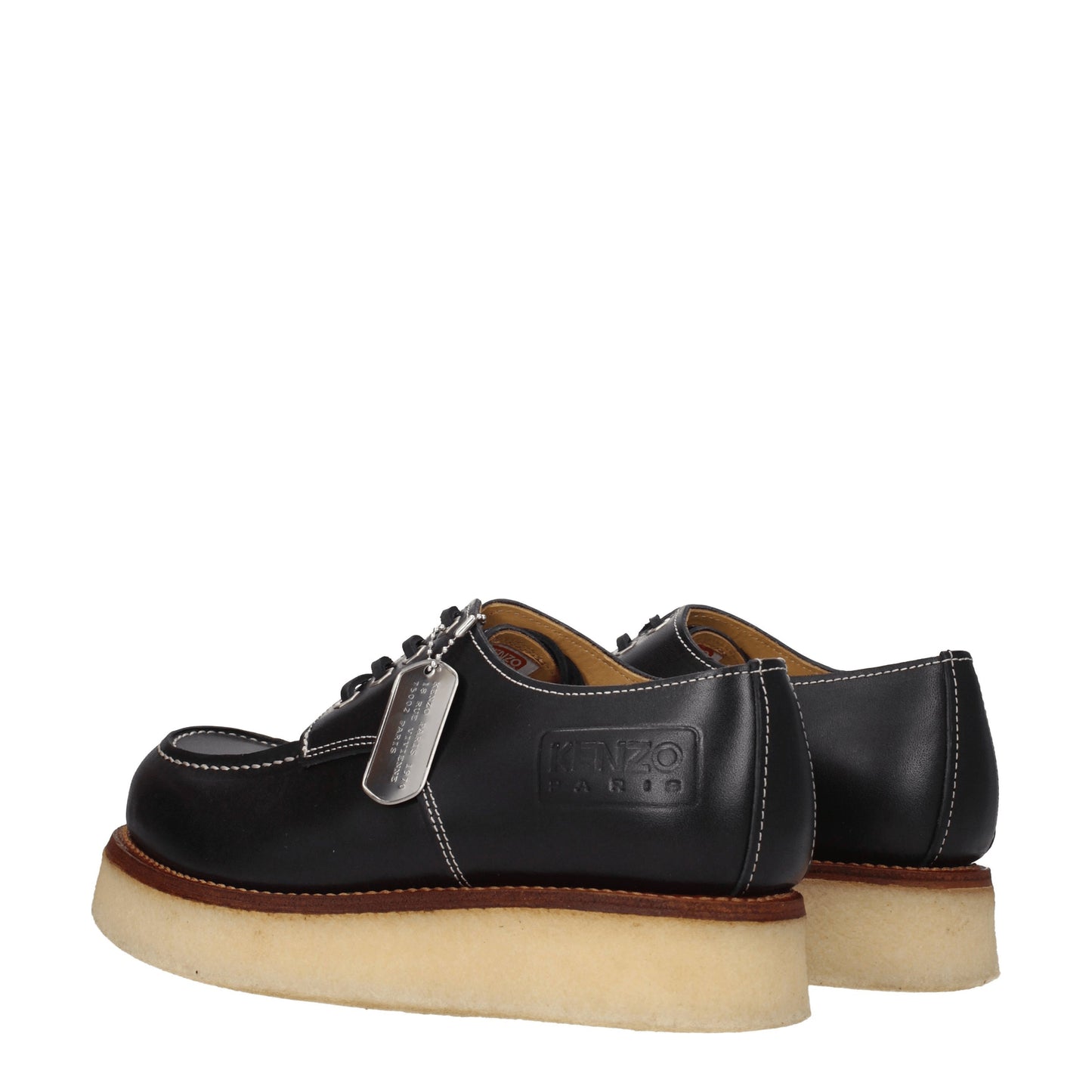 Kenzo Men's Lace ups in Leather Black