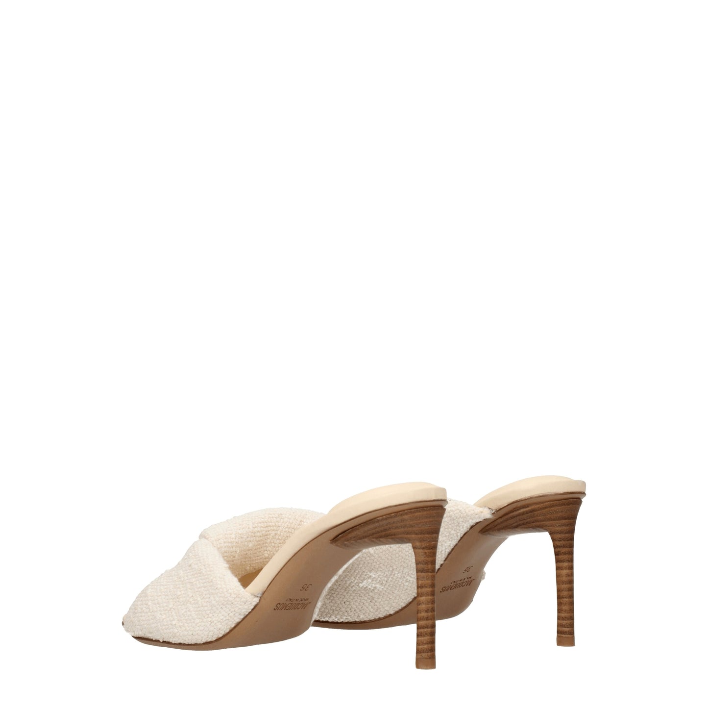 Jacquemus Women's Sandals in Fabric  Beige/Off White