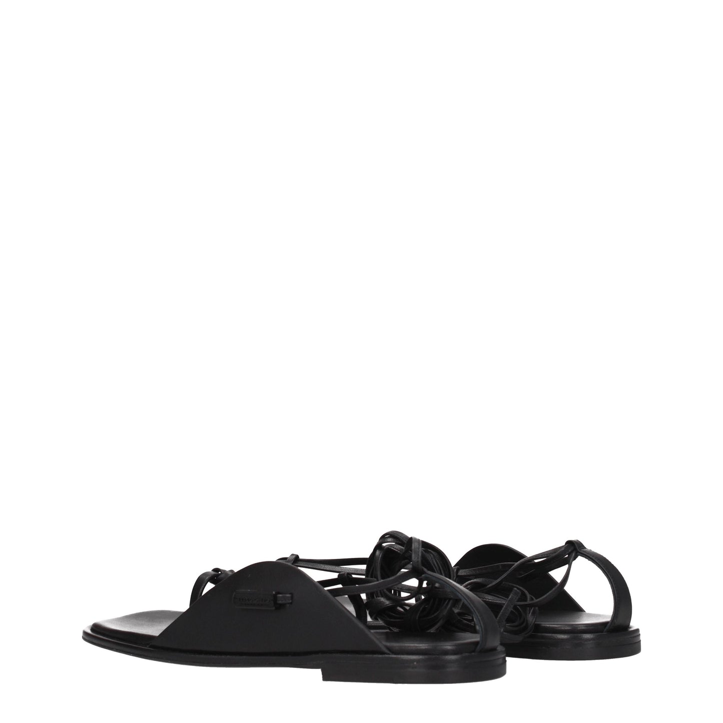 Salvatore Ferragamo Women's Flip Flops in Leather Black