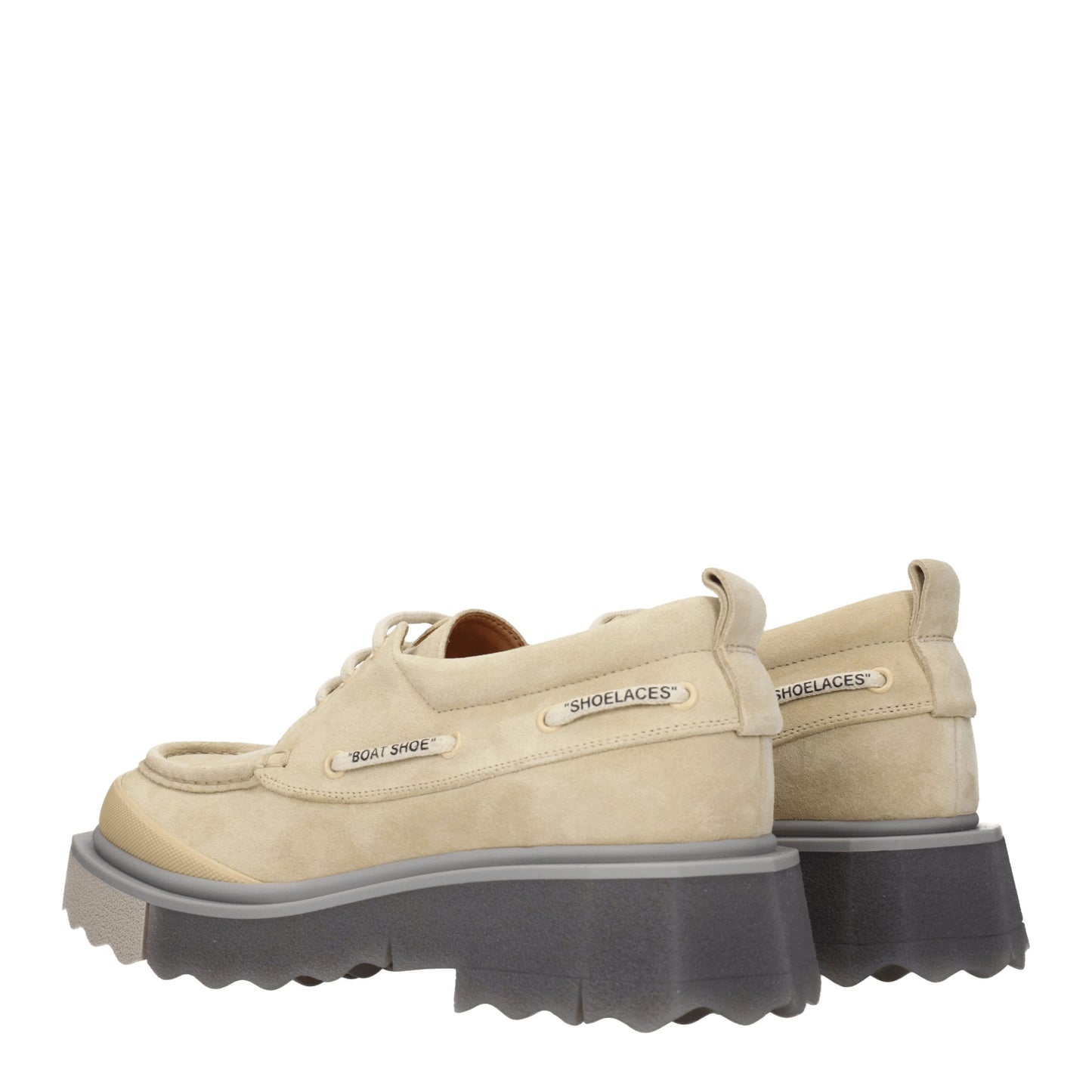 Off-White Men's Lace ups in Suede Beige