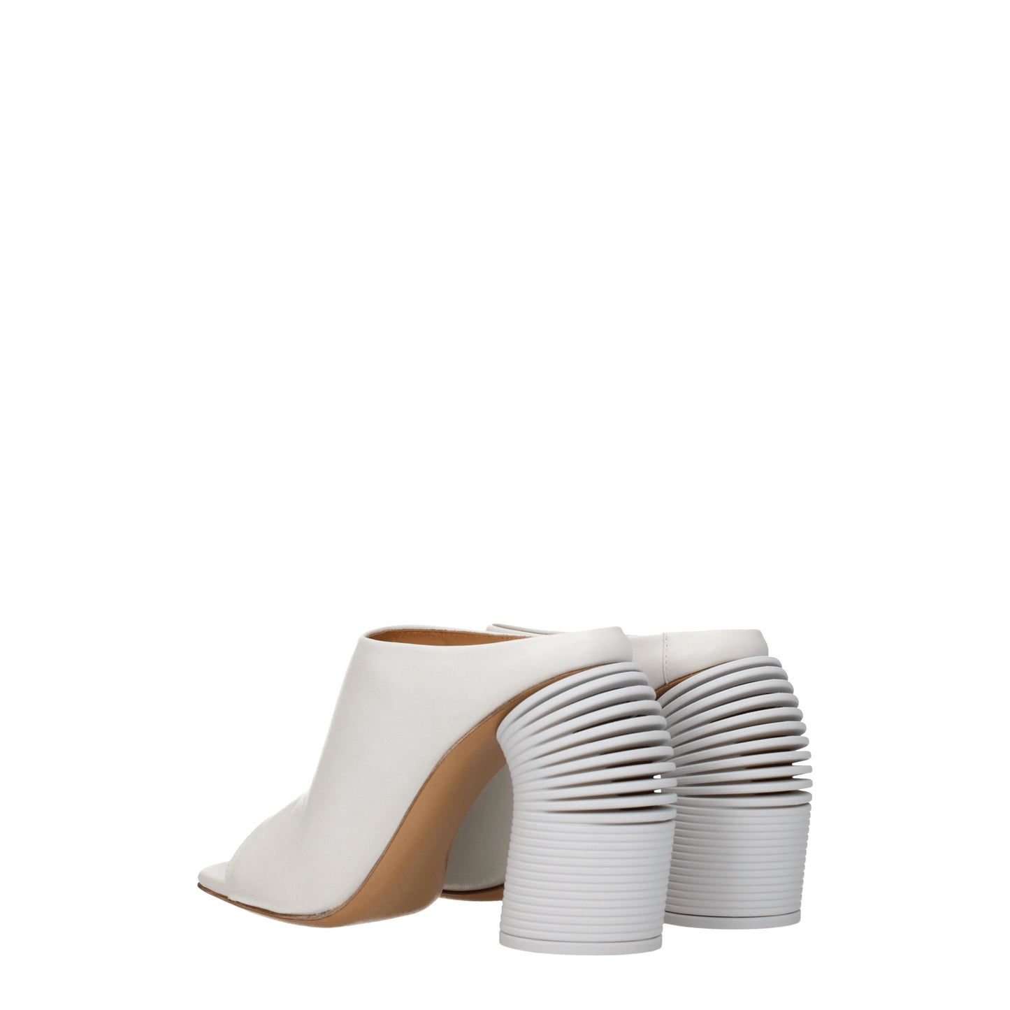 Off-White Women's Sandals in Leather White/Off White