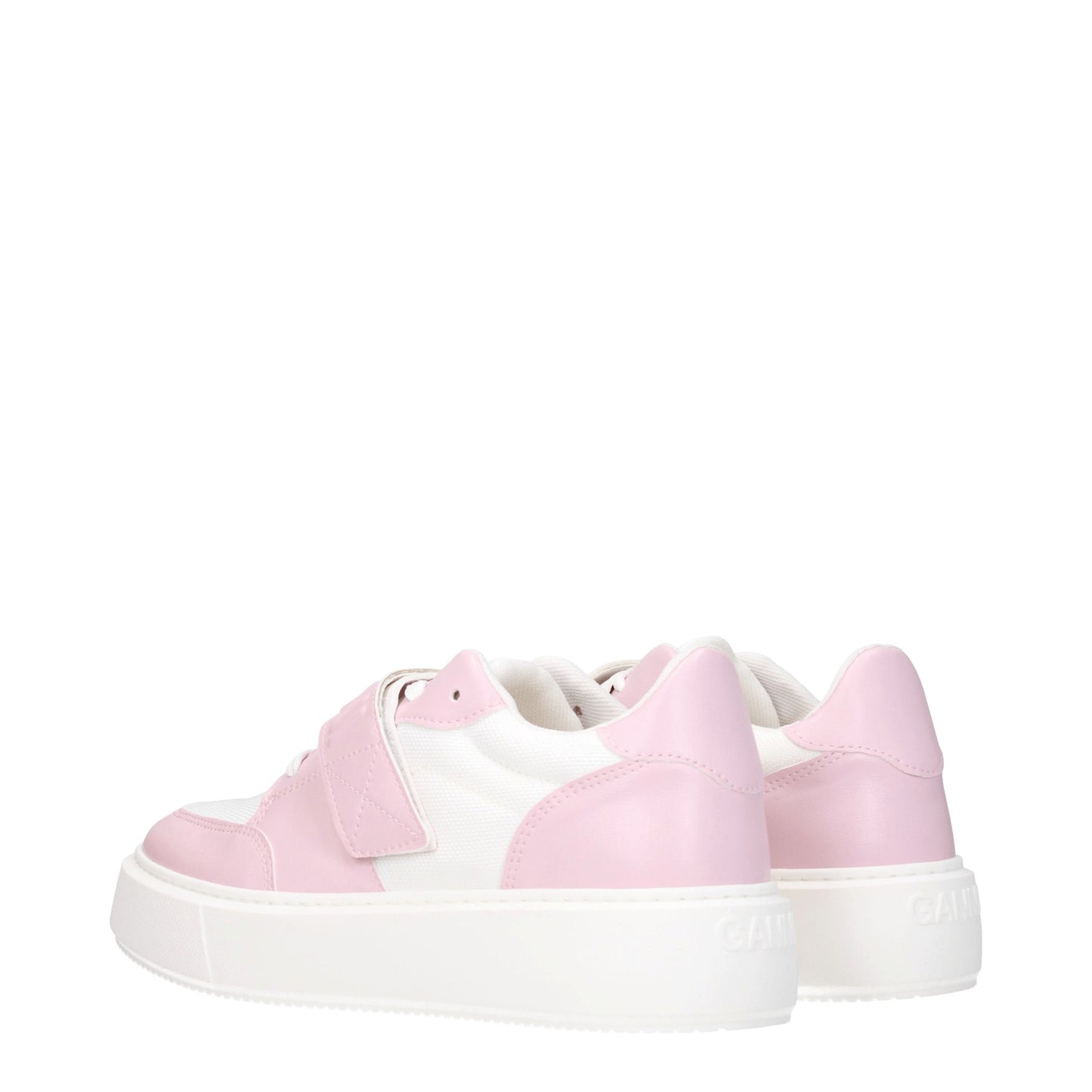 Ganni Women's Sneakers in Leather Pink/White