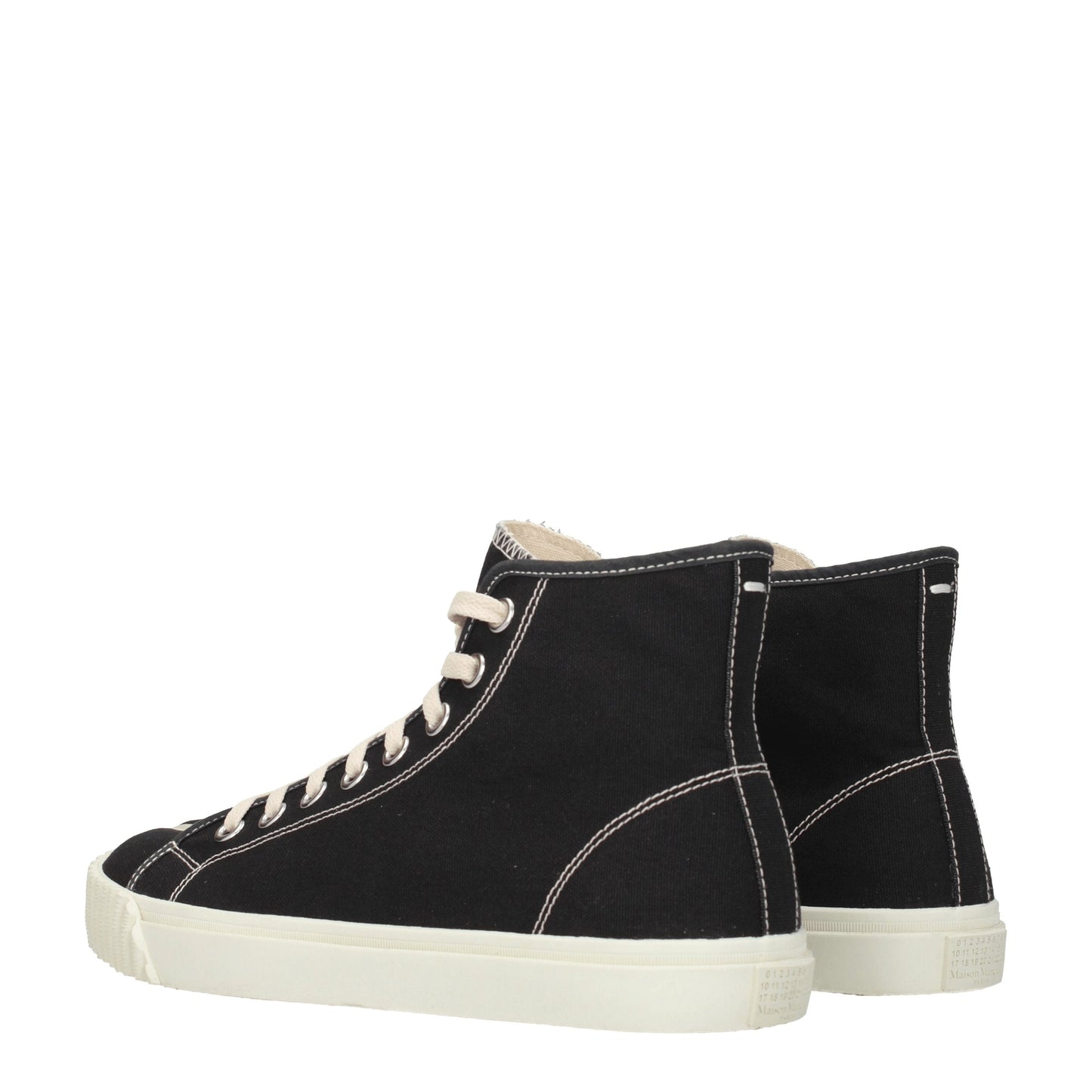 Maison Margiela Men's Sneakers in Fabric  Black/White