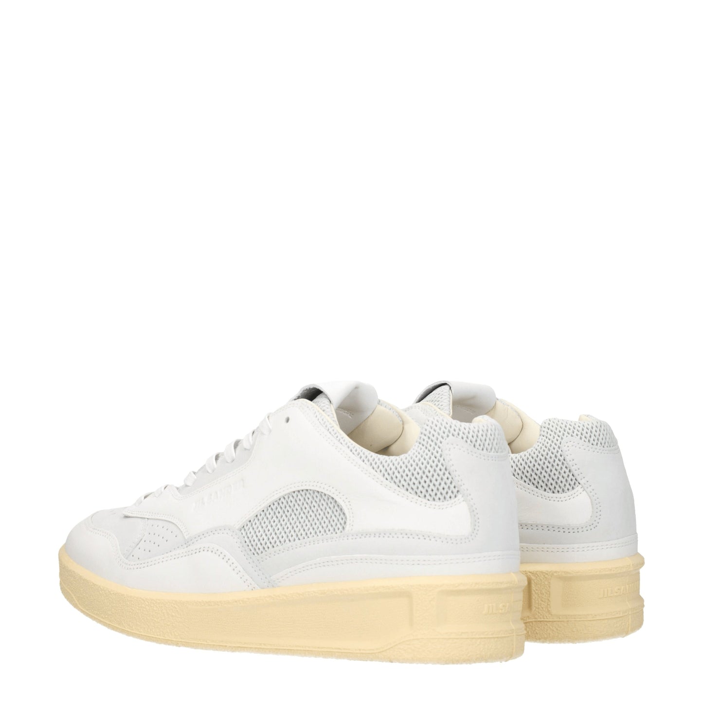 Jil Sander Men's Sneakers in Leather White/Light Grey