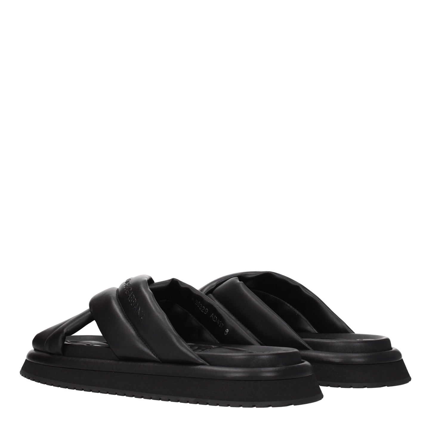 Dolce&Gabbana Sandals & Slippers Men Leather Black