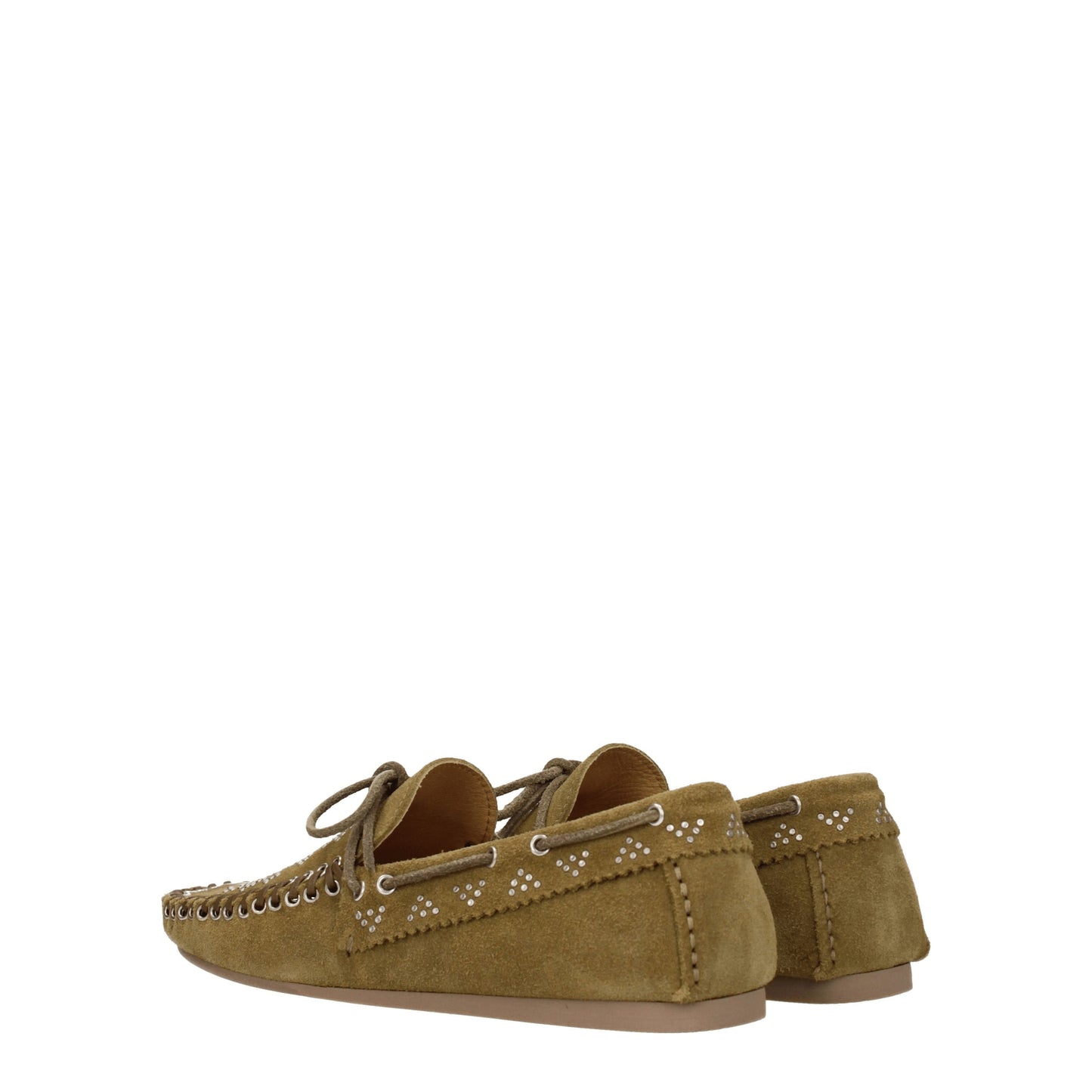 Isabel Marant Women's Loafers in Suede Green