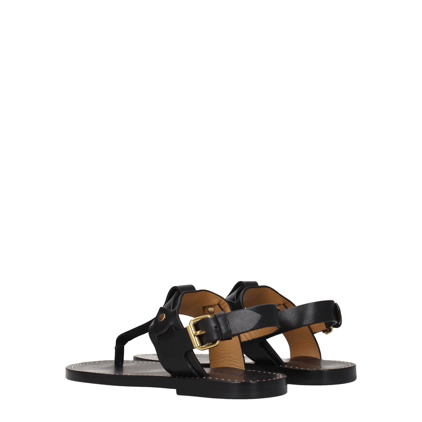 Isabel Marant Women's Flip Flops in Leather Black