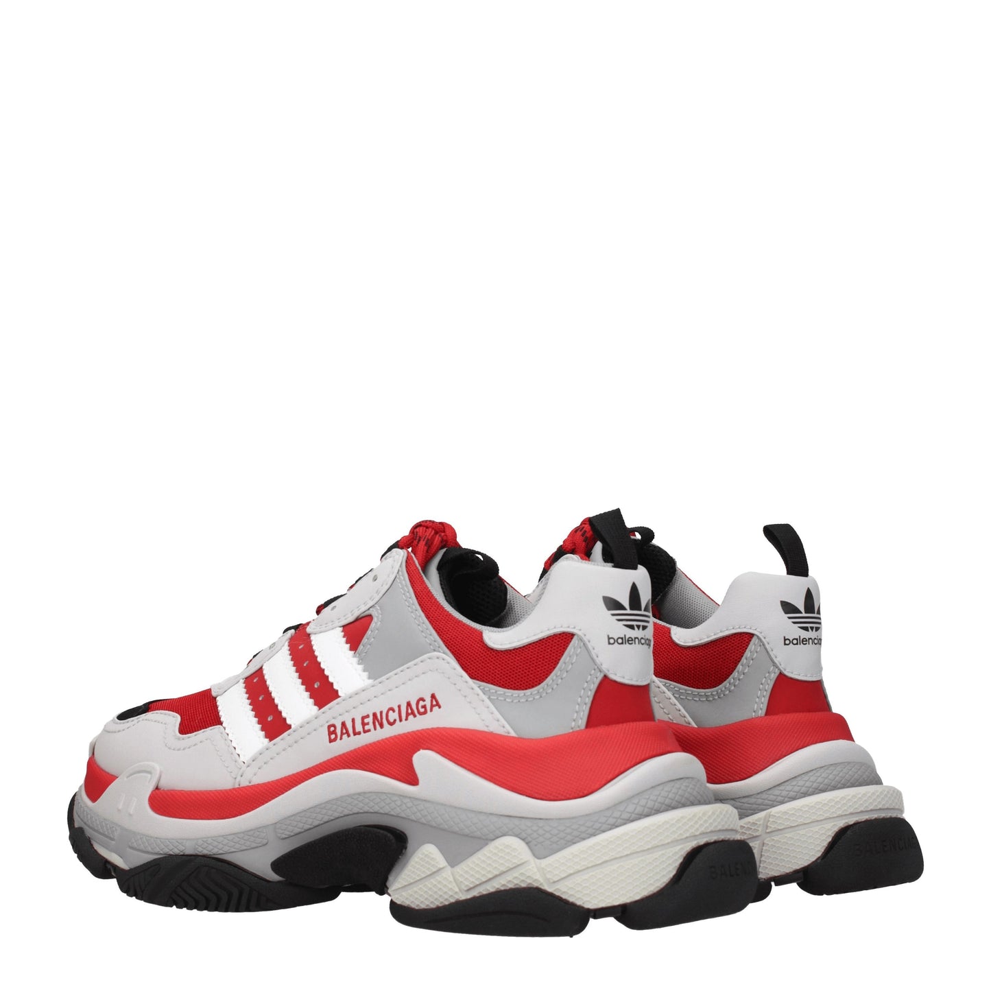 Balenciaga Men's Sneakers in Fabric  Gray/Red