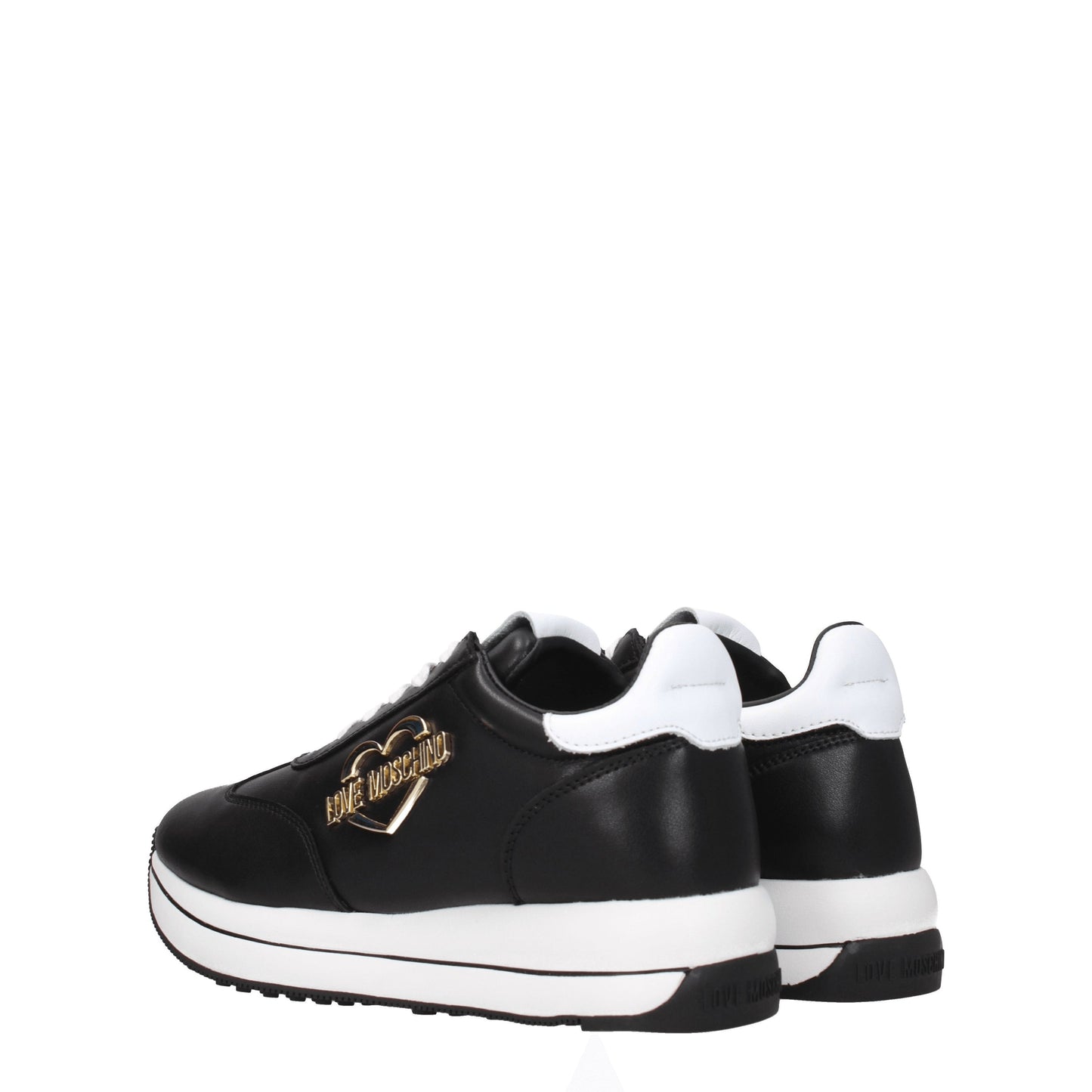 Love Moschino Women's Sneakers in Leather Black/White