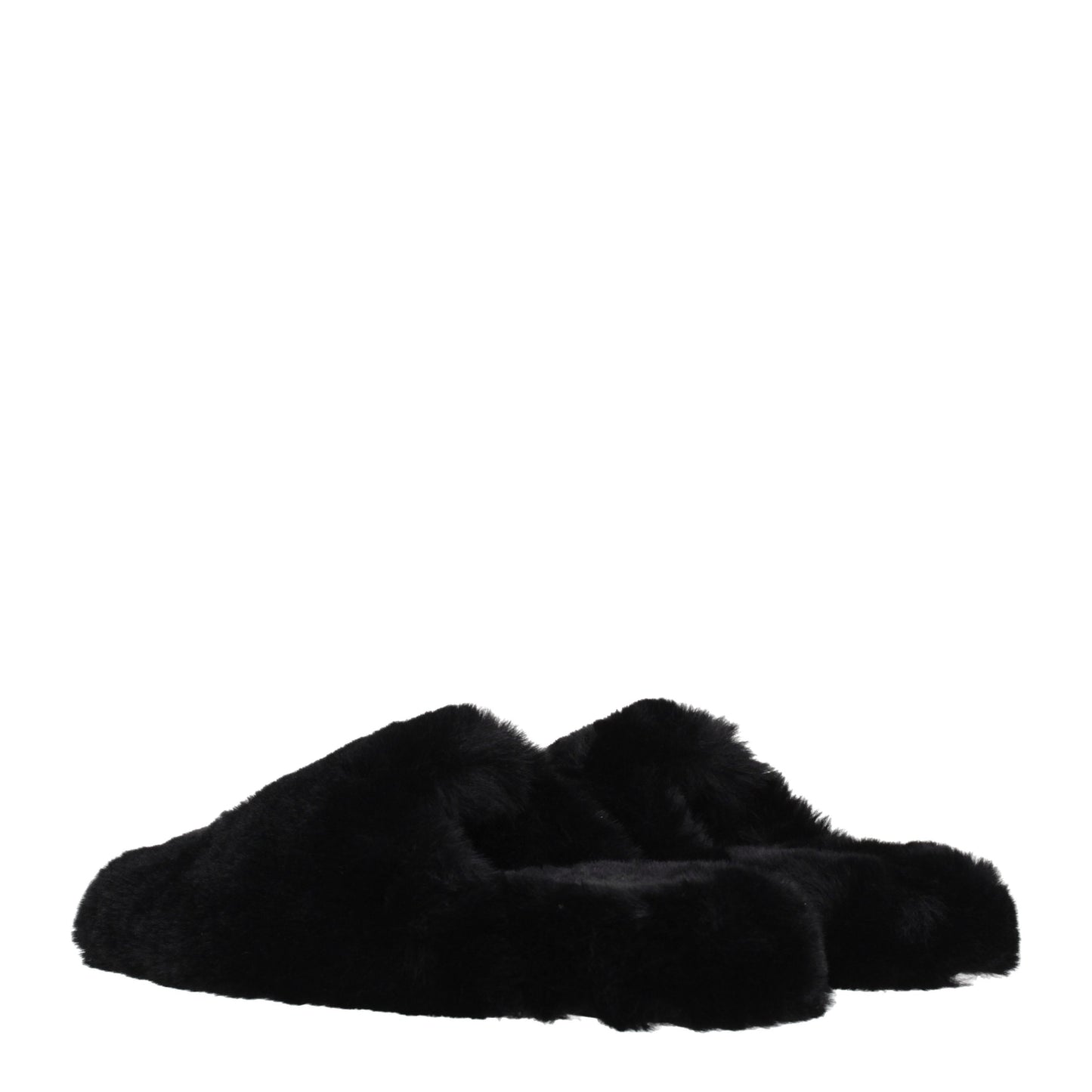 Balenciaga Women's Sandals & Slippers in Fur  Black