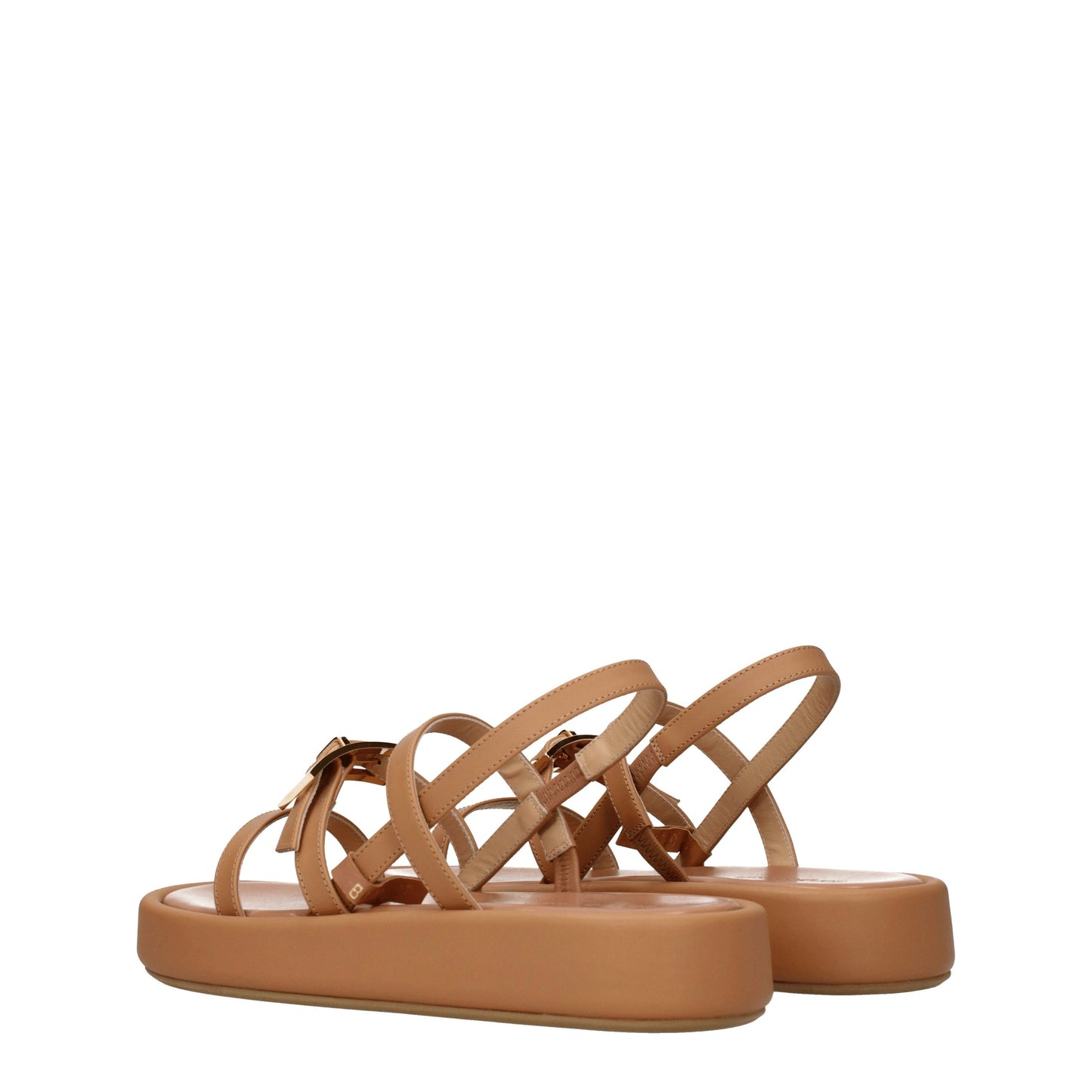 Sergio Rossi Women's Sandals in Leather Brown/Tan