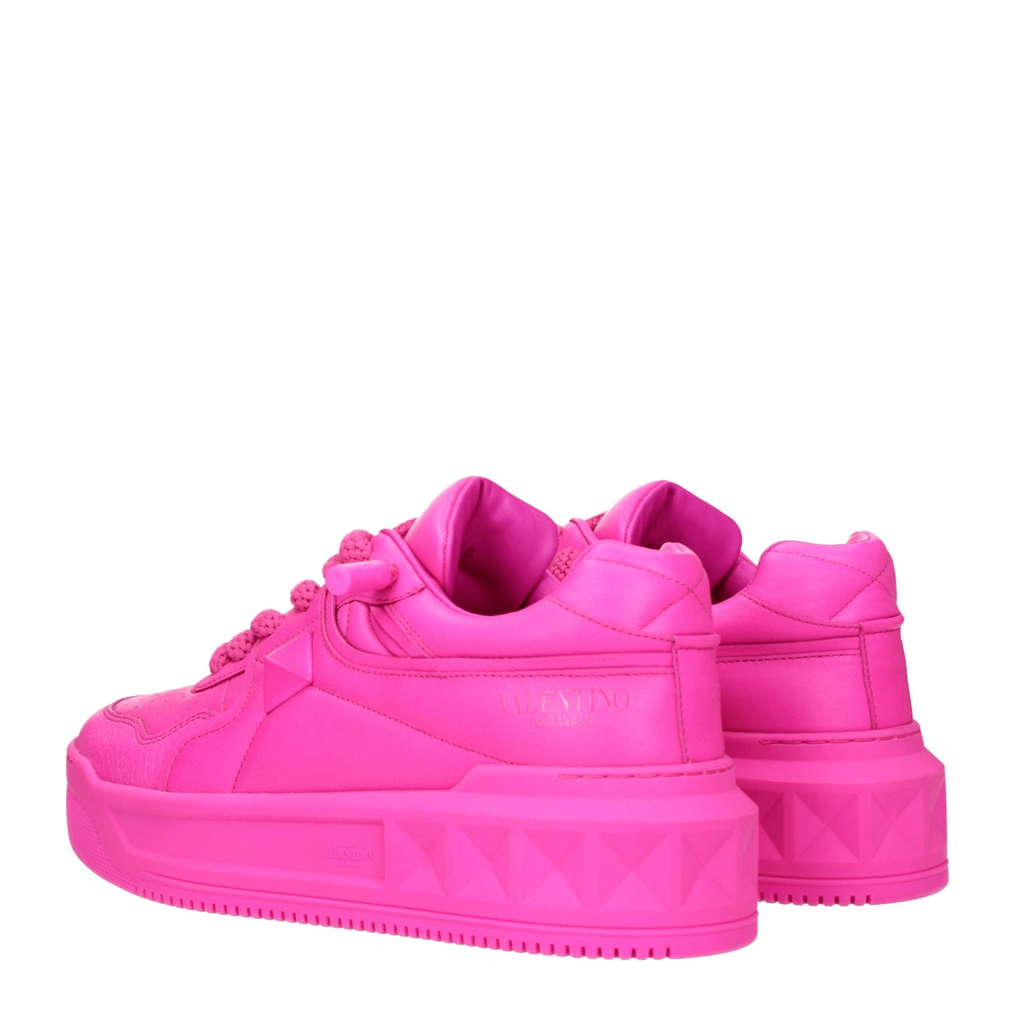 Valentino Garavani Men's Sneakers in Leather Fuchsia