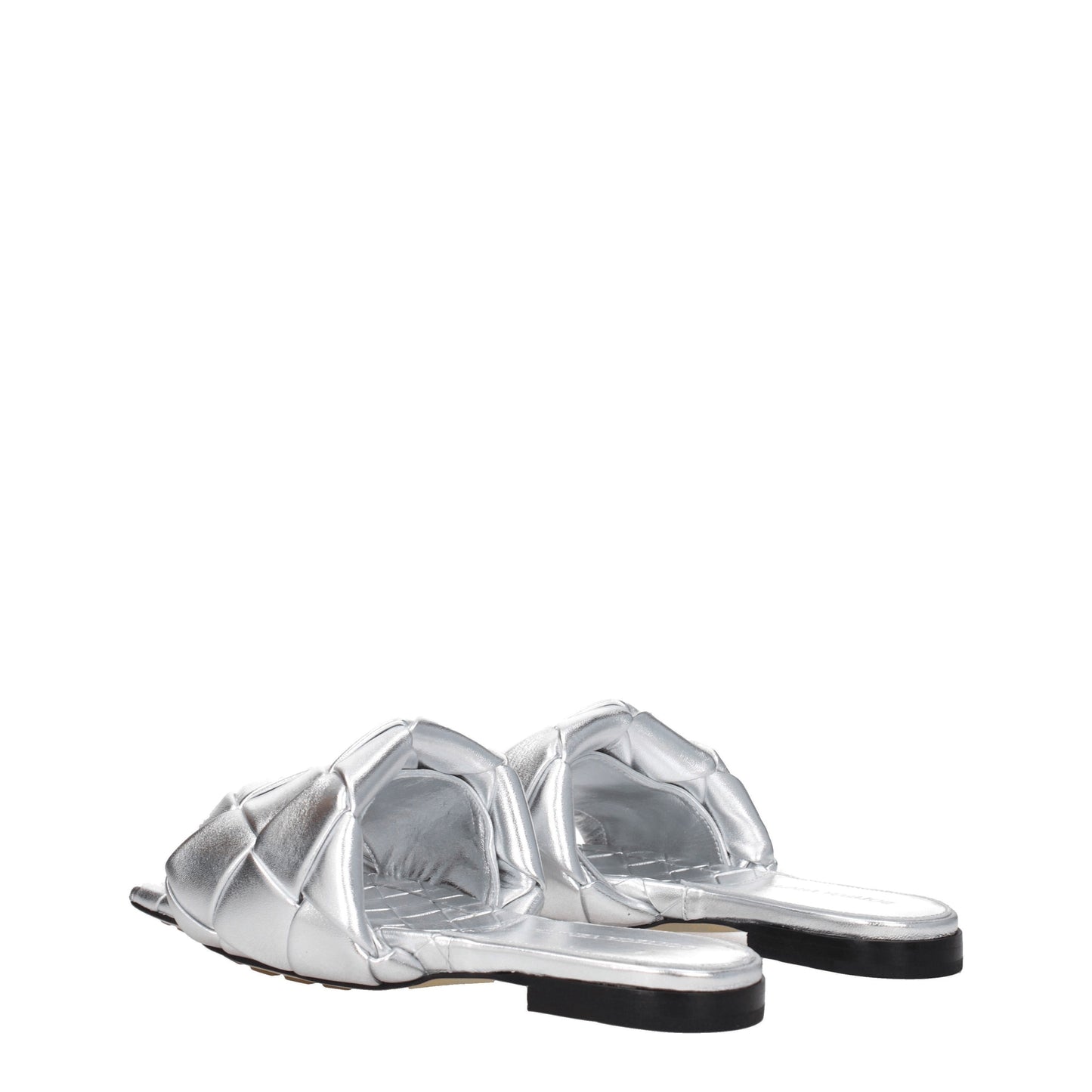 Bottega Veneta Women's Sandals & Slippers in Leather Silver