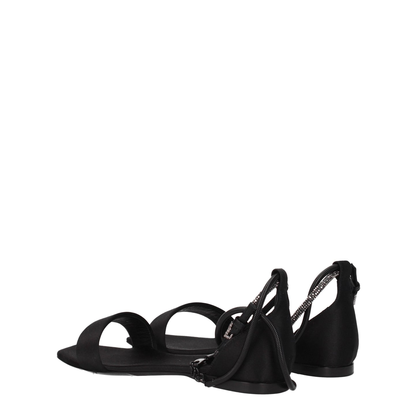 Max Mara Women's Sandals in Satin Black