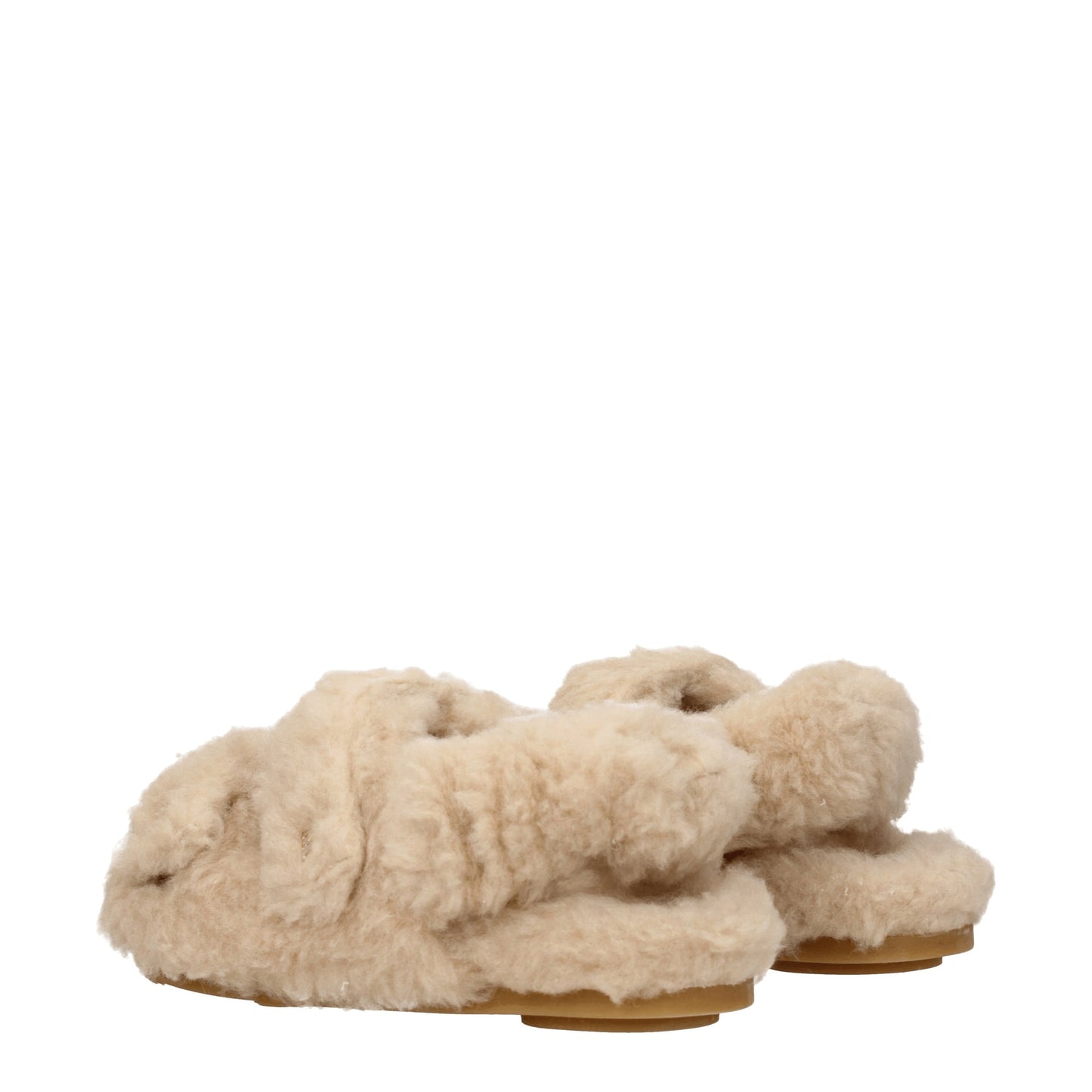 Max Mara Women's Sandals in Fur  Beige