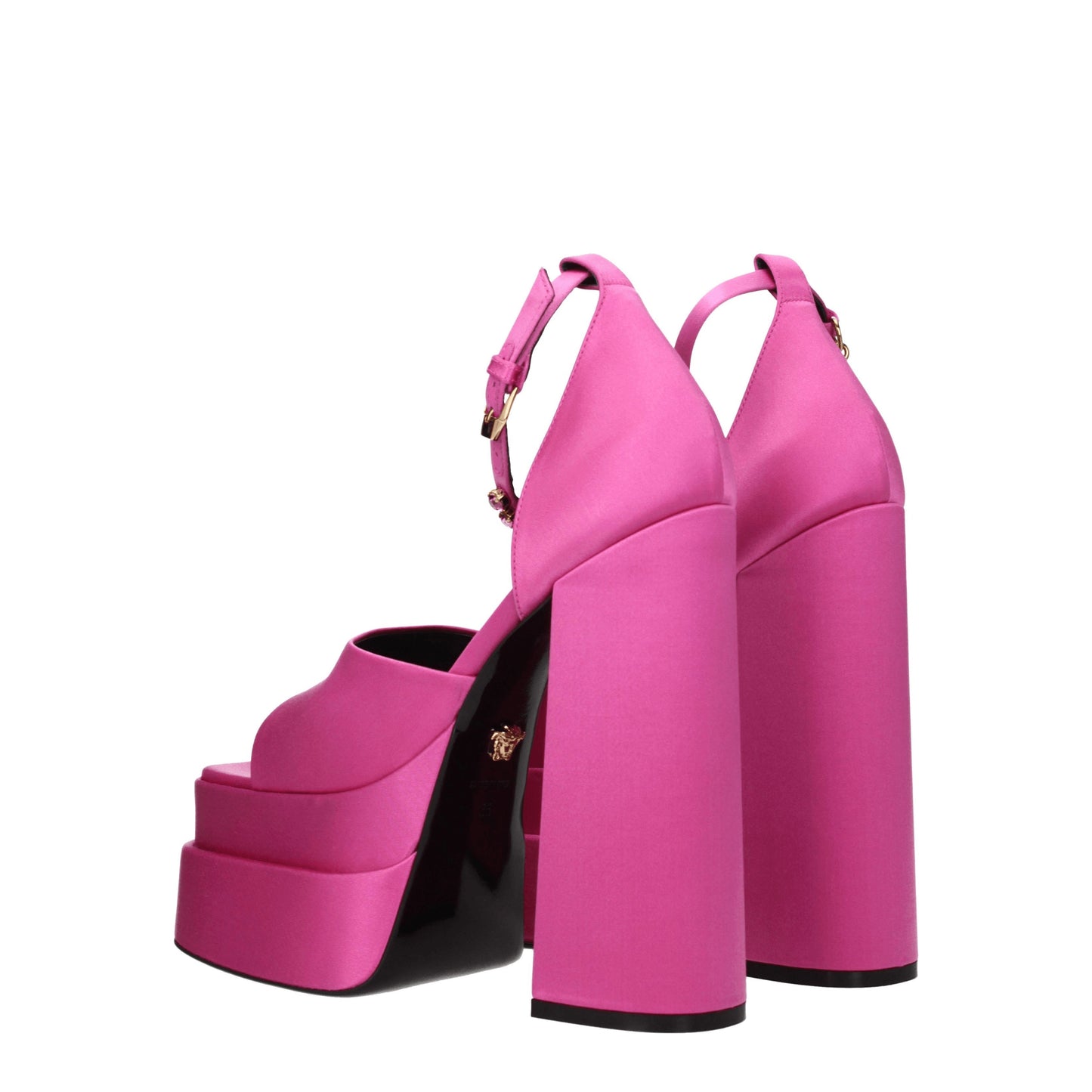 Versace Women's Sandals in Satin Fuchsia