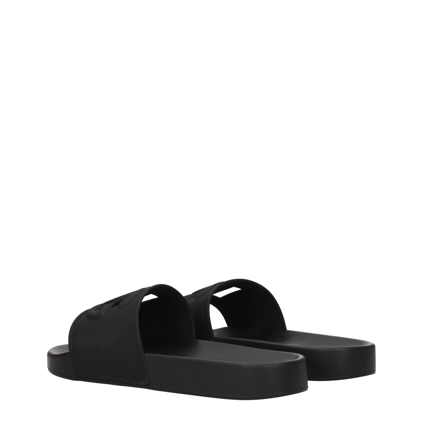 Dolce&Gabbana Sandals & Slippers Men Rubber Black