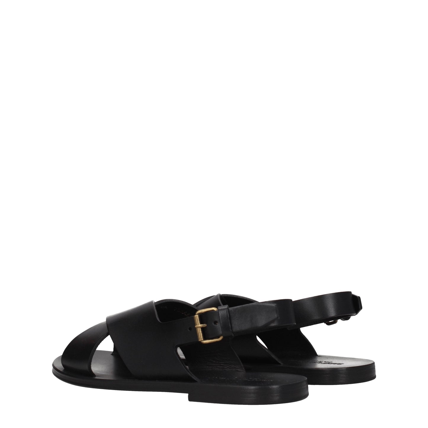 Saint Laurent Men's Sandals in Leather Black