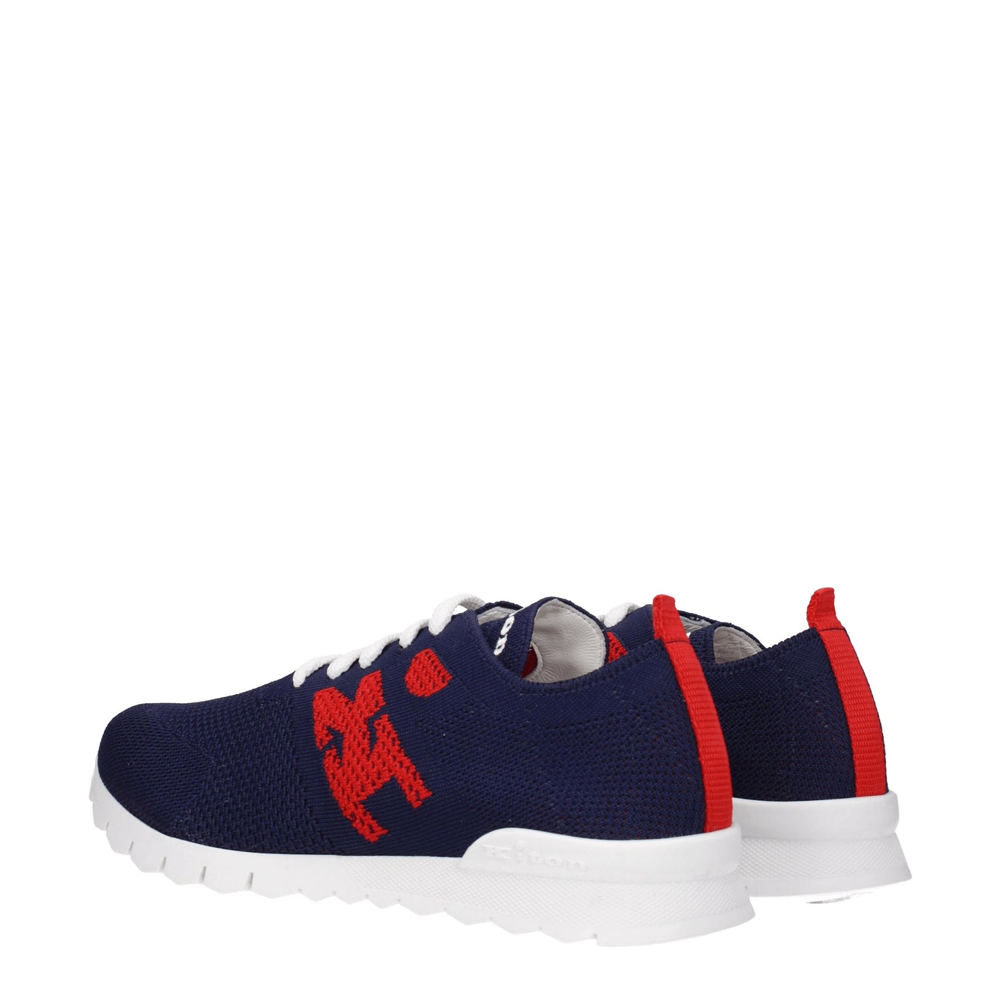 Kiton Men's Sneakers in Fabric  Blue/Red