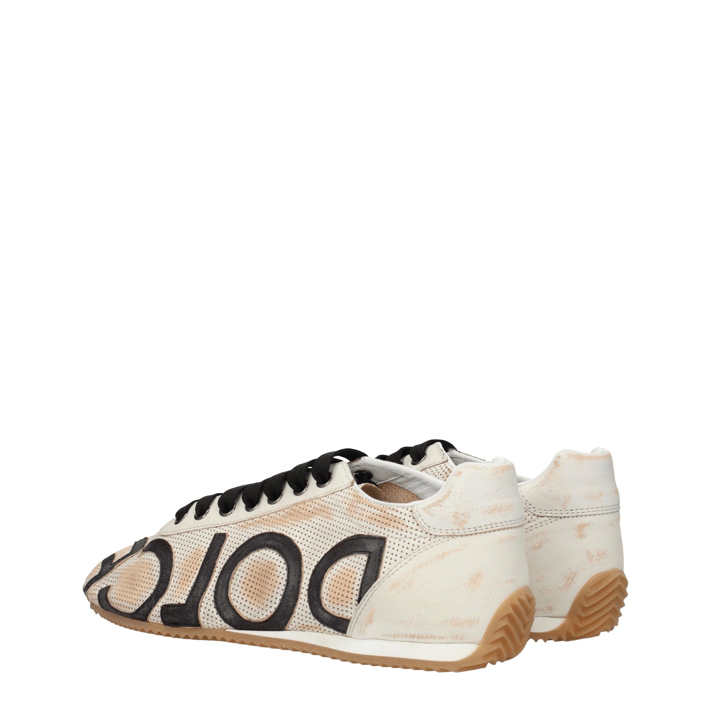 Dolce&Gabbana Men's Sneakers in Leather Beige