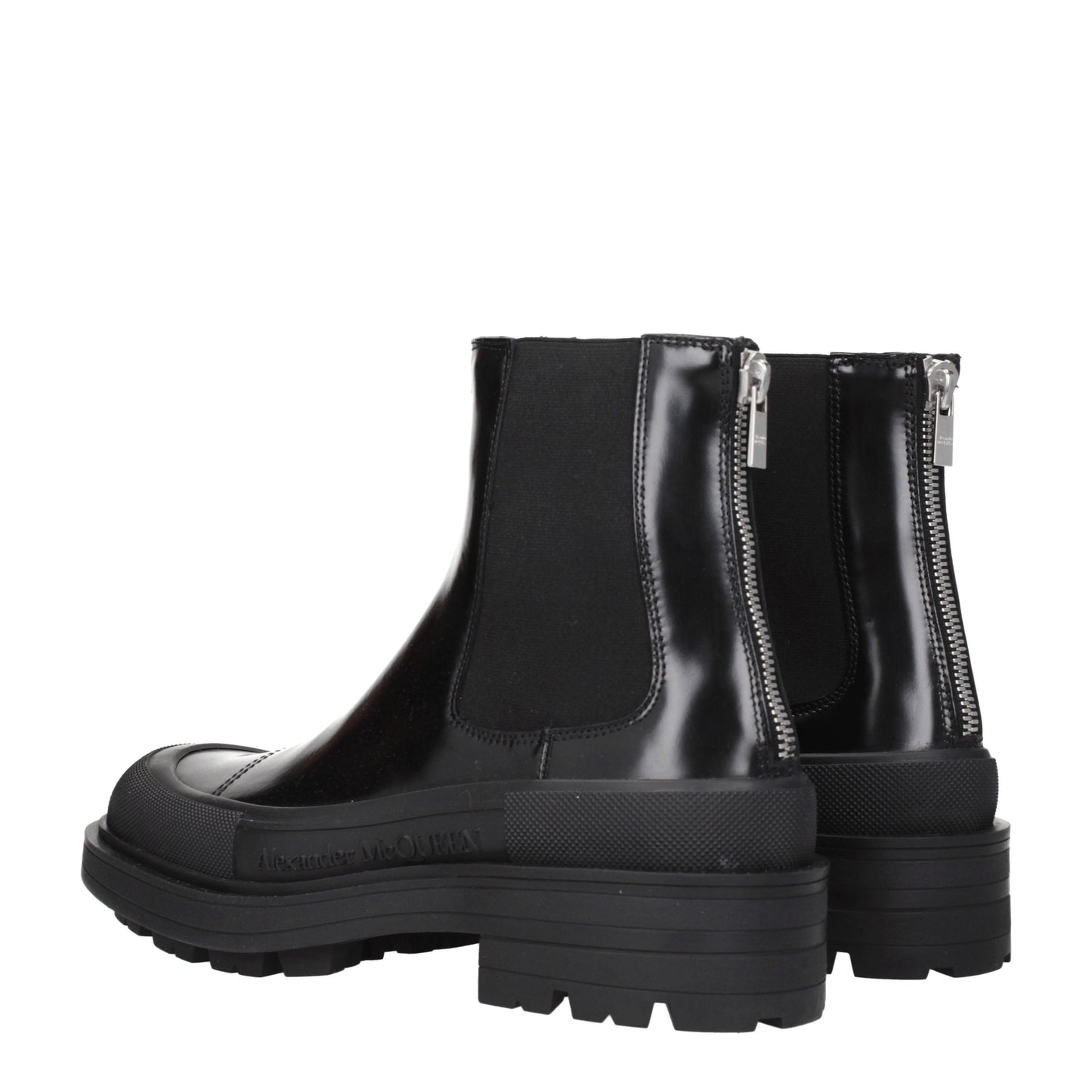 Alexander McQueen Men's Boots in Leather Black