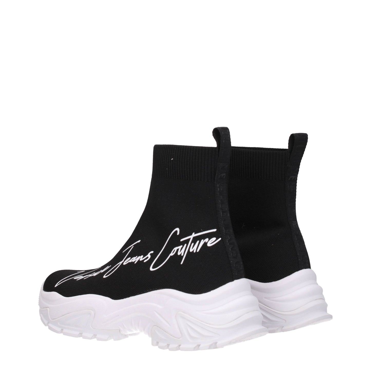 Versace Jeans Women's Sneakers in Fabric  Black/White