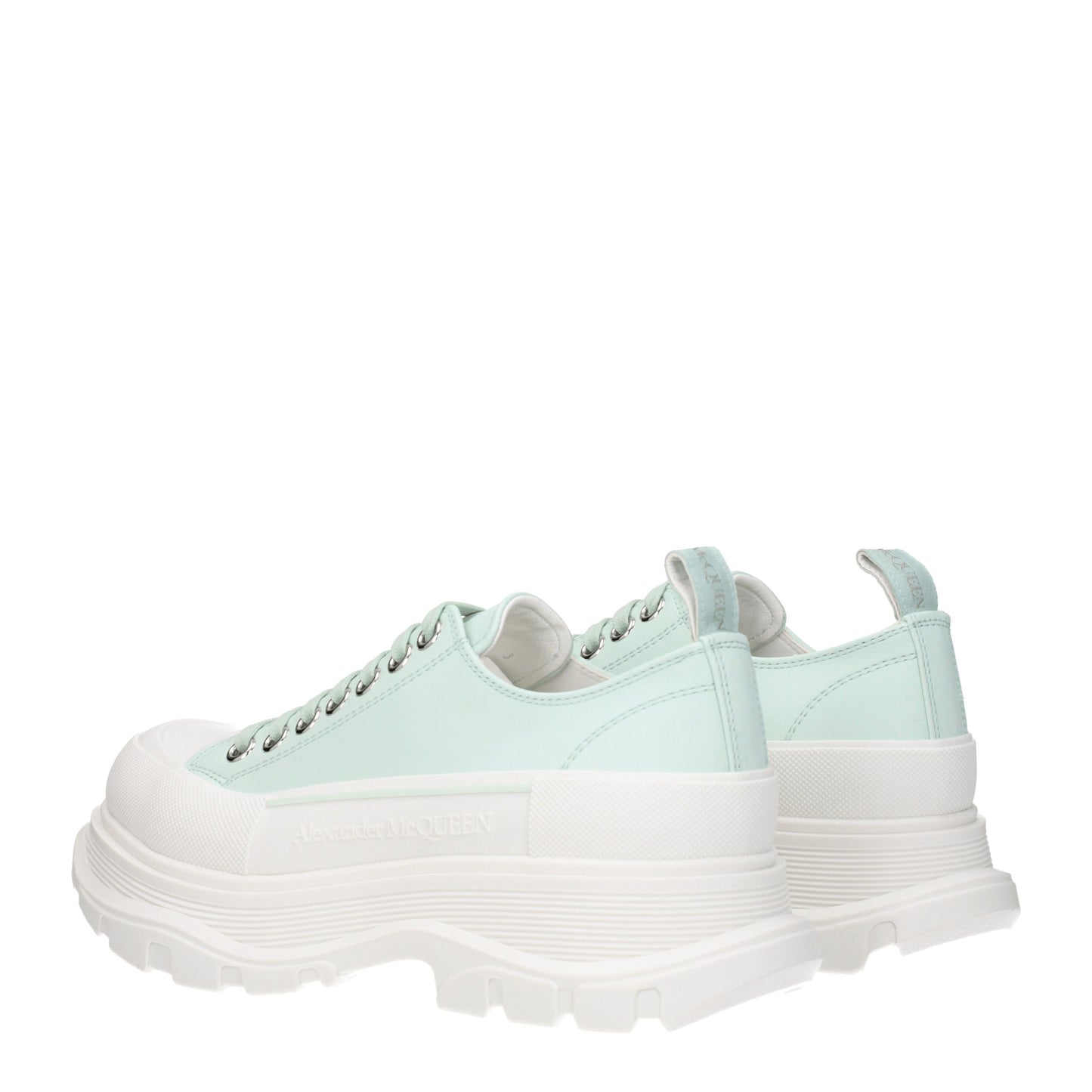 Alexander McQueen Men's Sneakers in Leather Green/Water