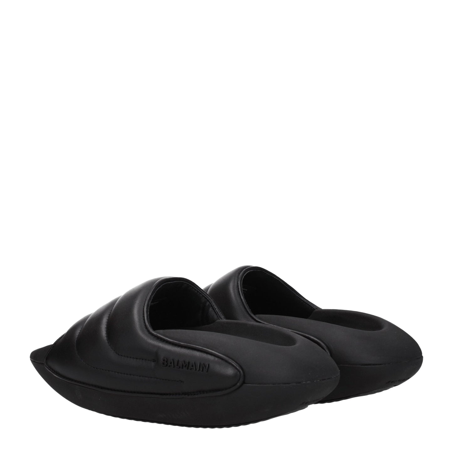 Balmain Sandals & Slippers Men Leather Black