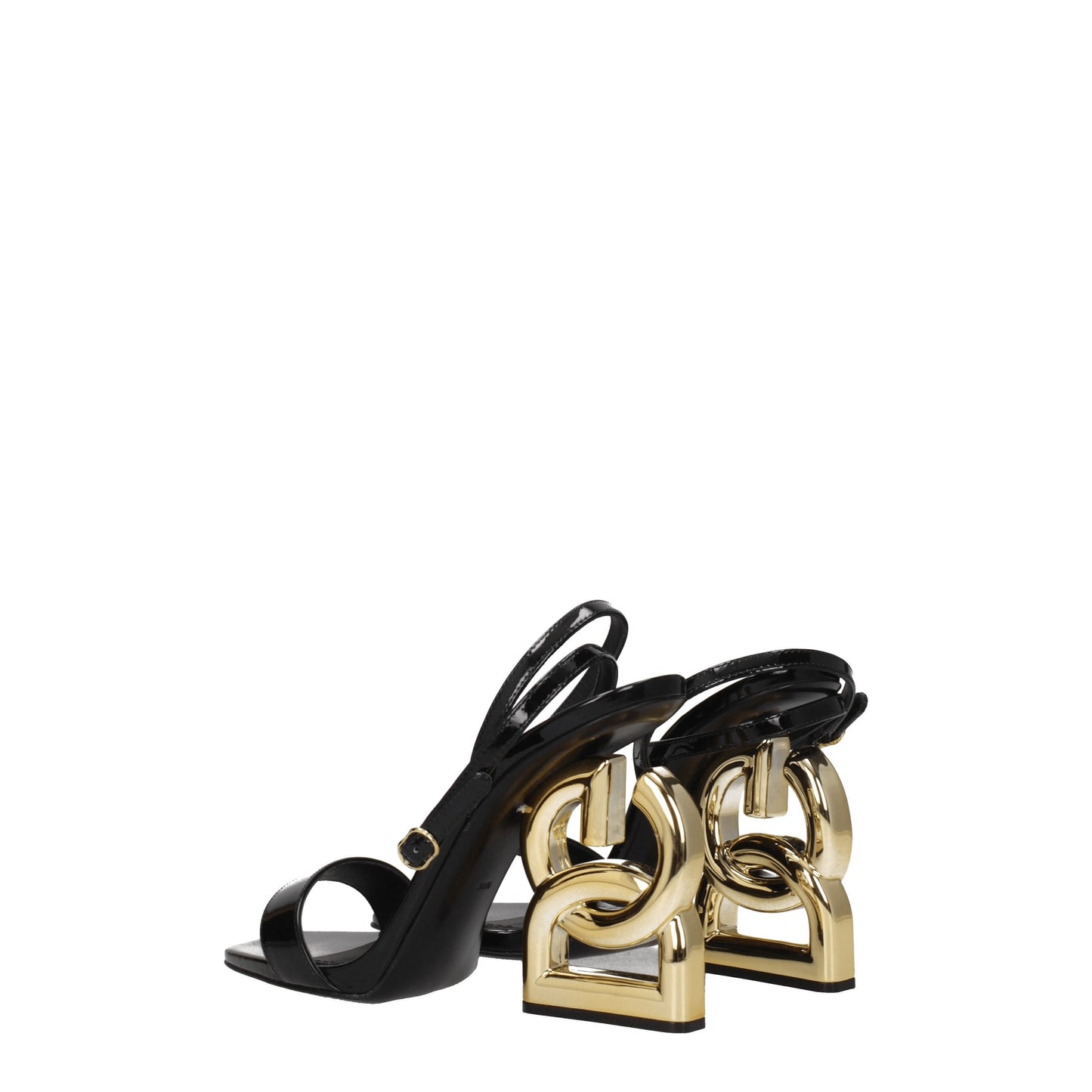 Dolce&Gabbana Women's Sandals in Patent Leather Black