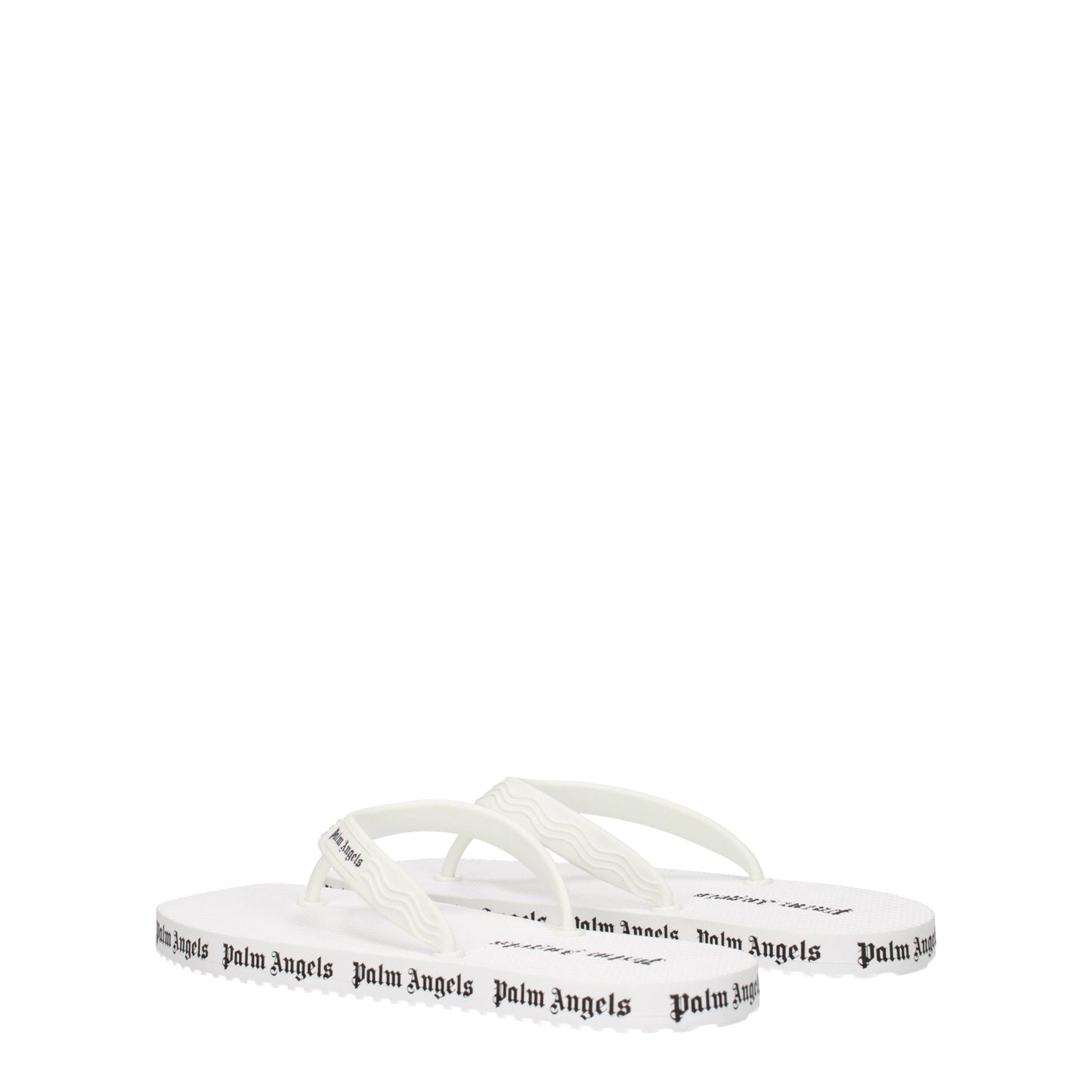 Palm Angels Women's Flip Flops in Rubber White/Black