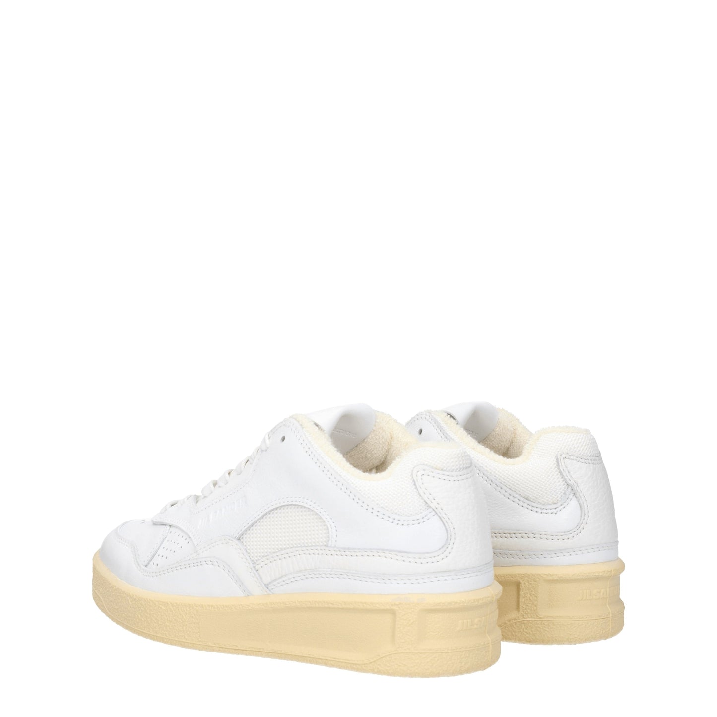 Jil Sander Women's Sneakers in Leather White/Ecru