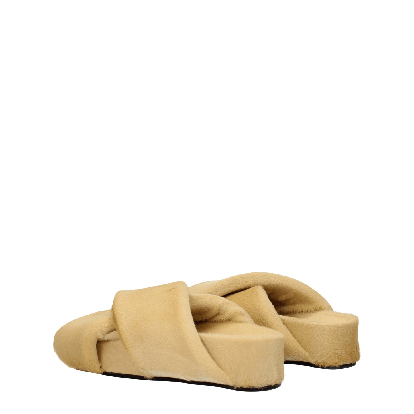 Jil Sander Women's Sandals & Slippers in Pony Skin Beige/Champagne