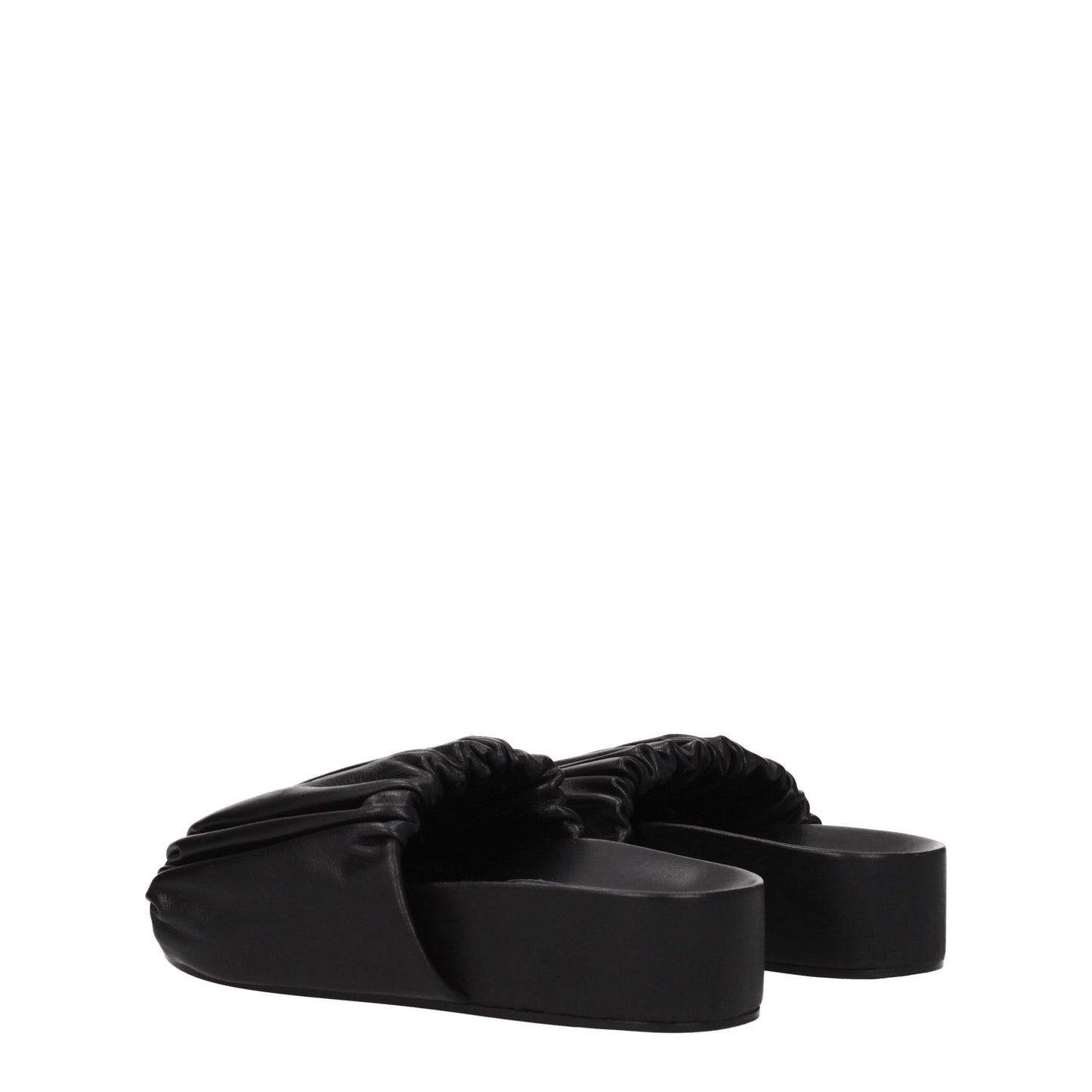 Jil Sander Women's Sandals & Slippers in Leather Black