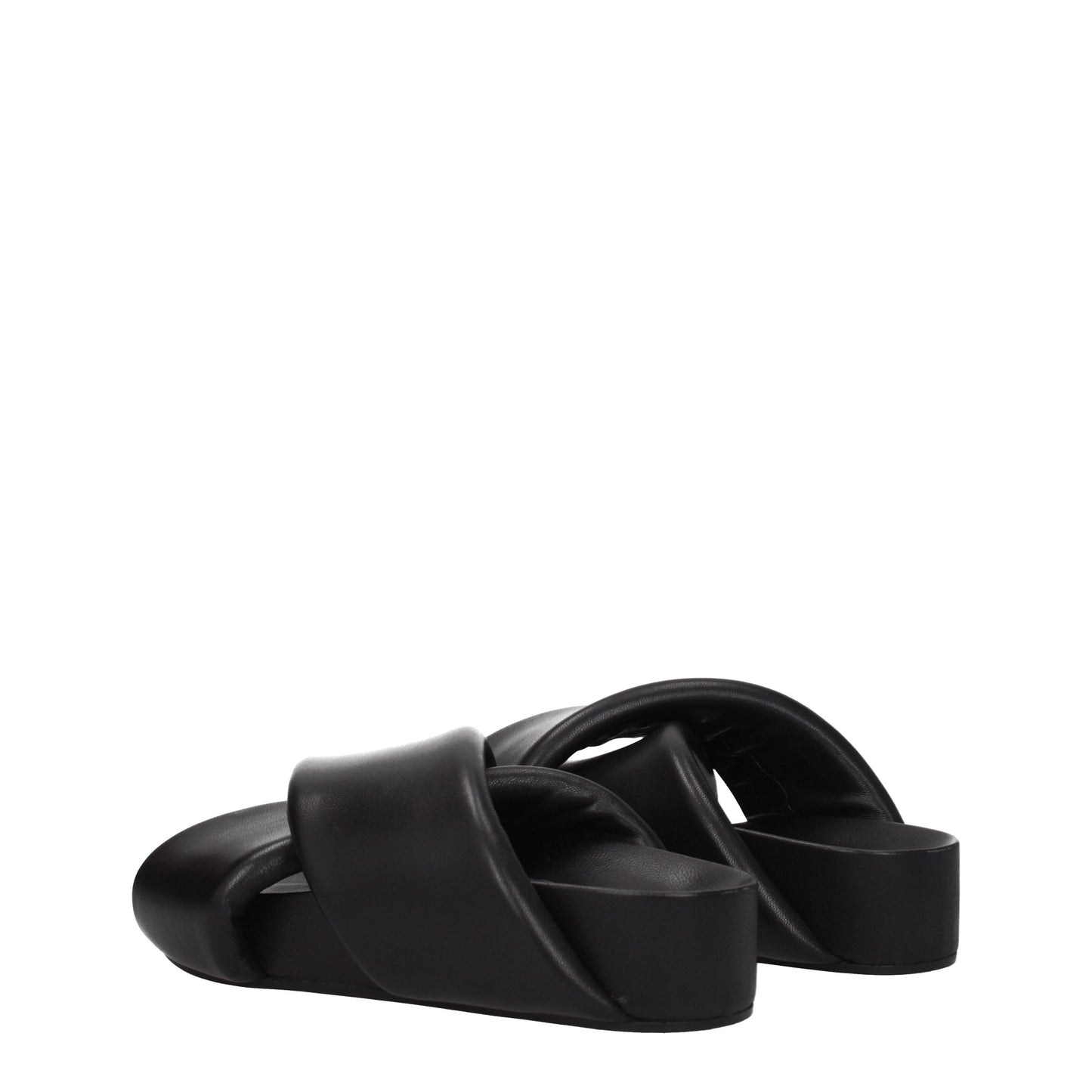 Jil Sander Women's Sandals & Slippers in Leather Black