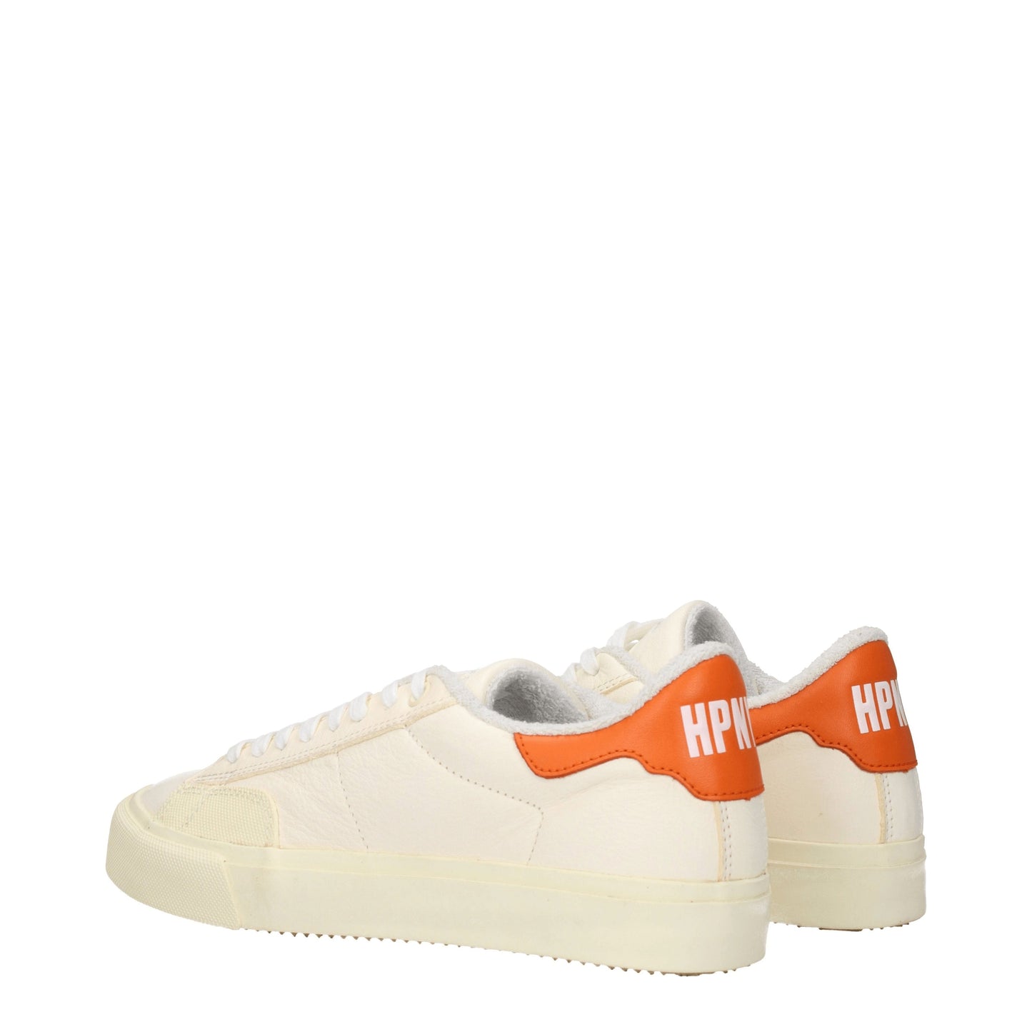 Heron Preston Men's Sneakers in Leather Beige/Orange