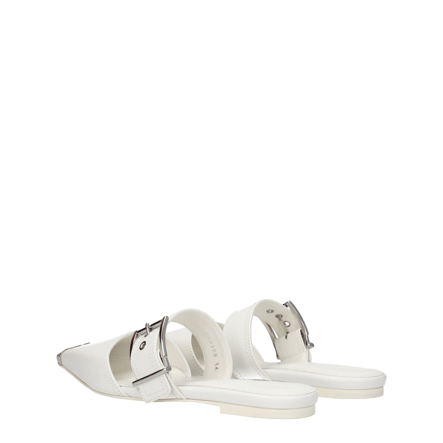 Alexander McQueen Women's Sandals & Slippers in Leather White/Ivory