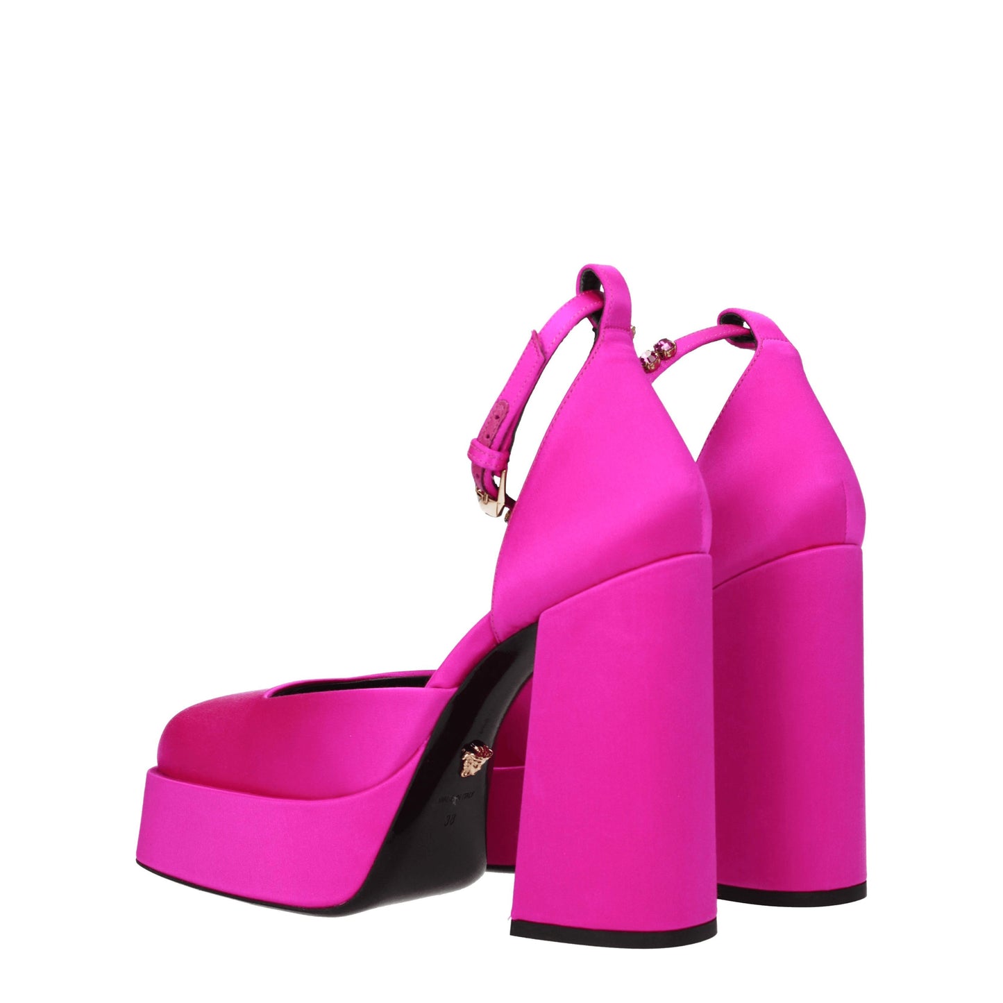 Versace Women's Sandals in Satin Fuchsia