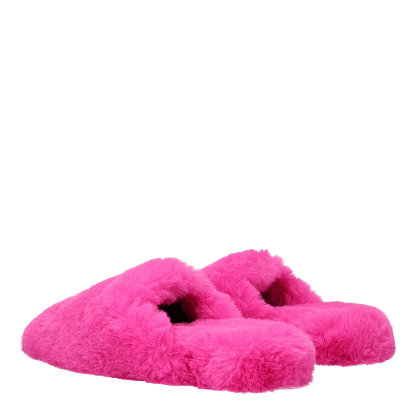 Balenciaga Women's Sandals & Slippers in Eco Fur Pink/Fluo Pink