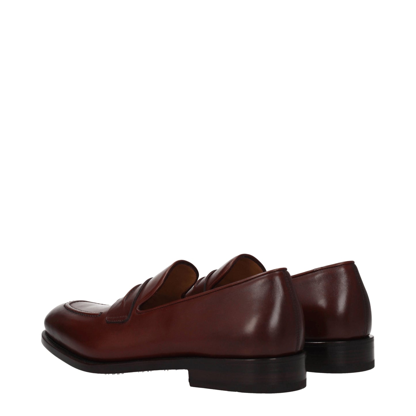 Salvatore Ferragamo Men's Loafers in Leather Brown/Capuchin