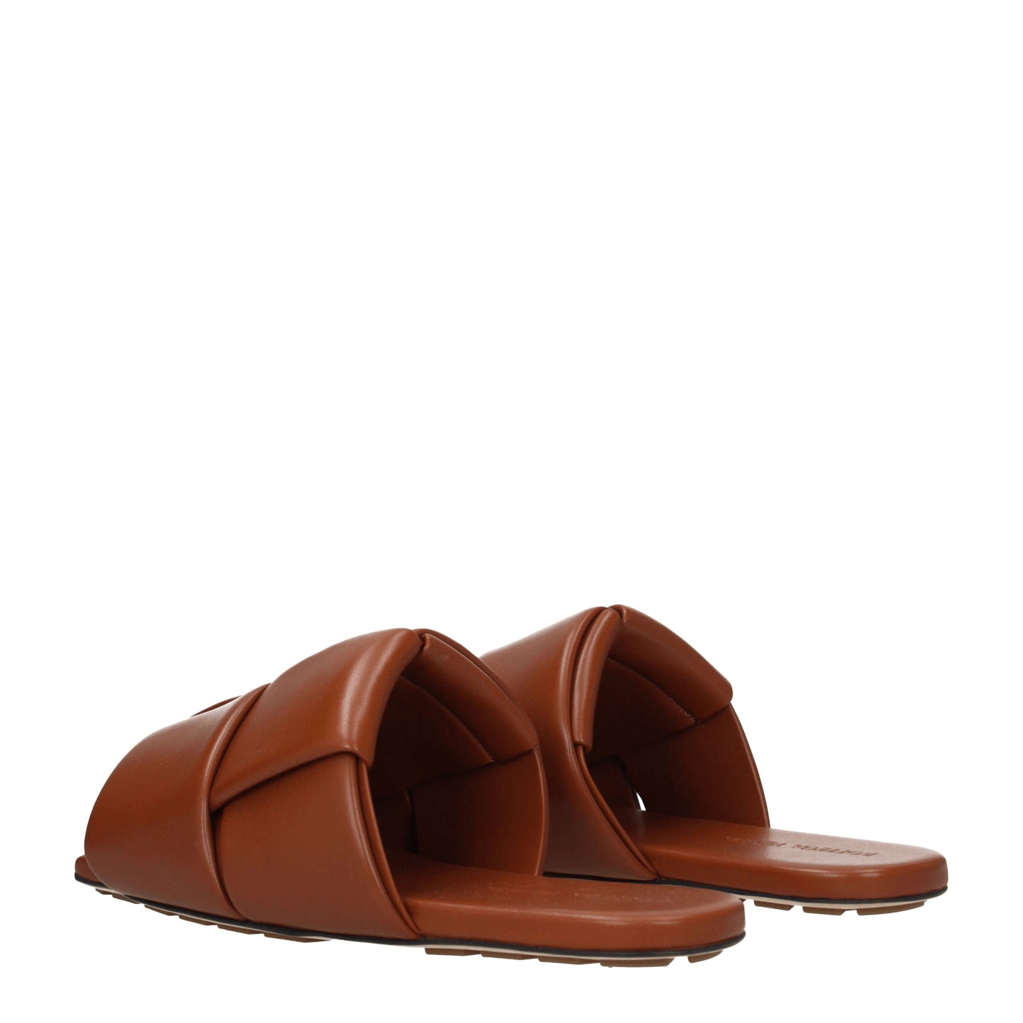 Bottega Veneta Sandals & Slippers Men Leather Brown/Caramel