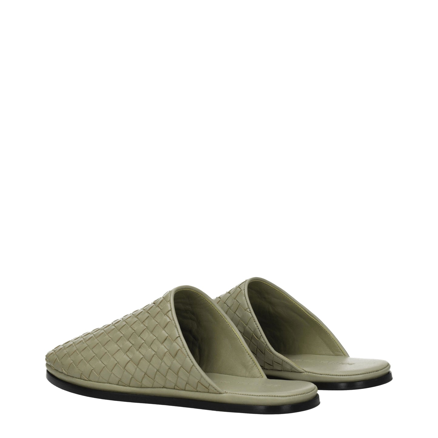 Bottega Veneta Sandals & Slippers Men Leather Green/Travertine