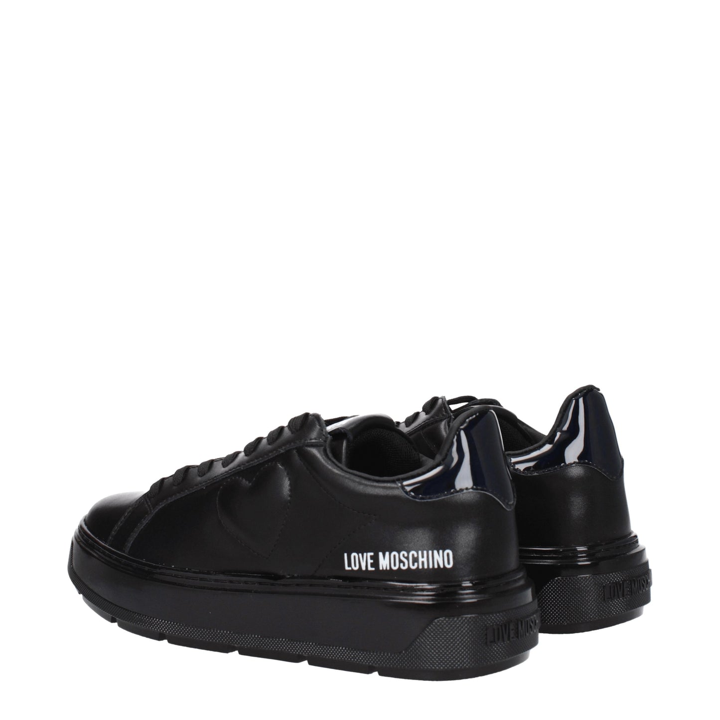 Love Moschino Women's Sneakers in Leather Black