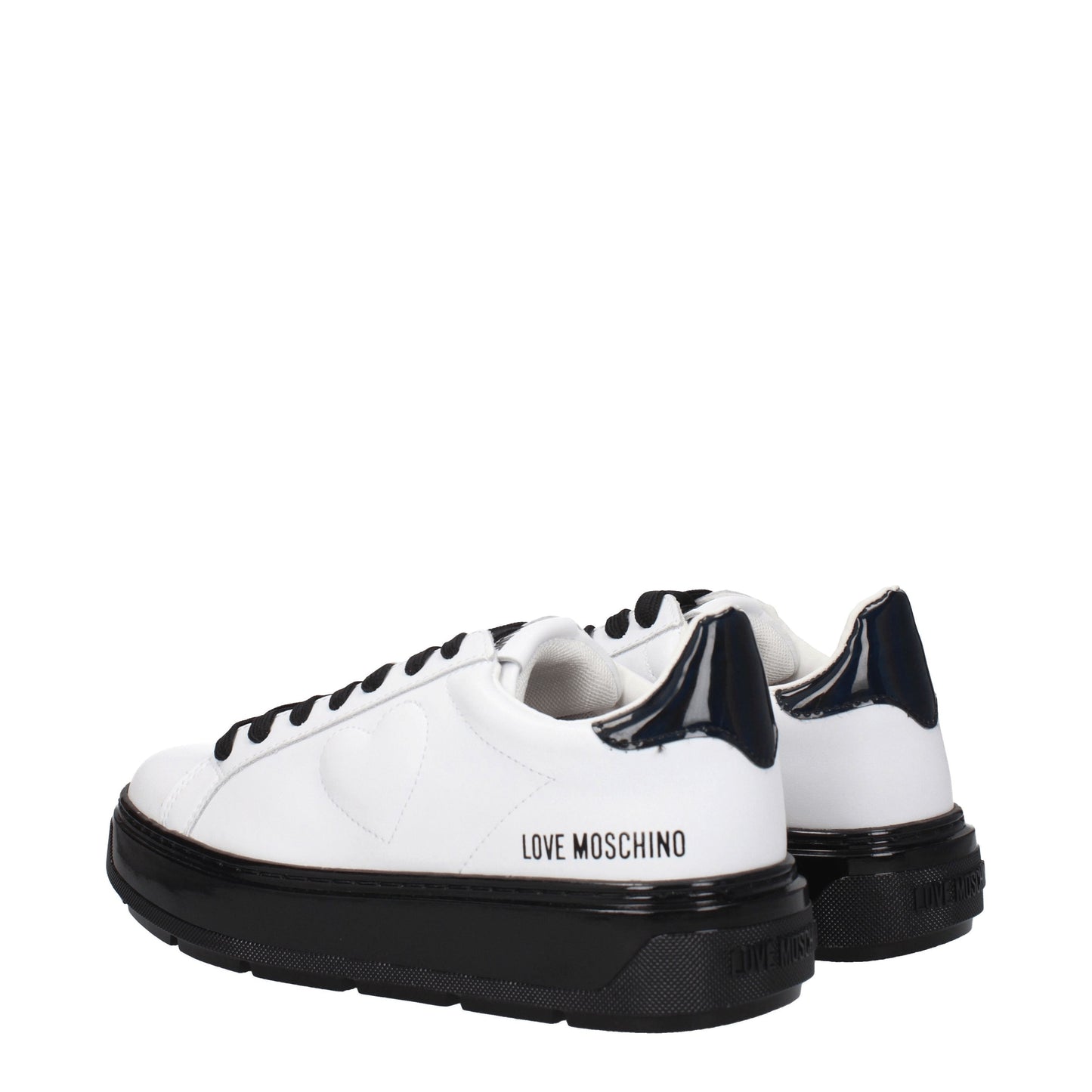 Love Moschino Women's Sneakers in Leather White/Black