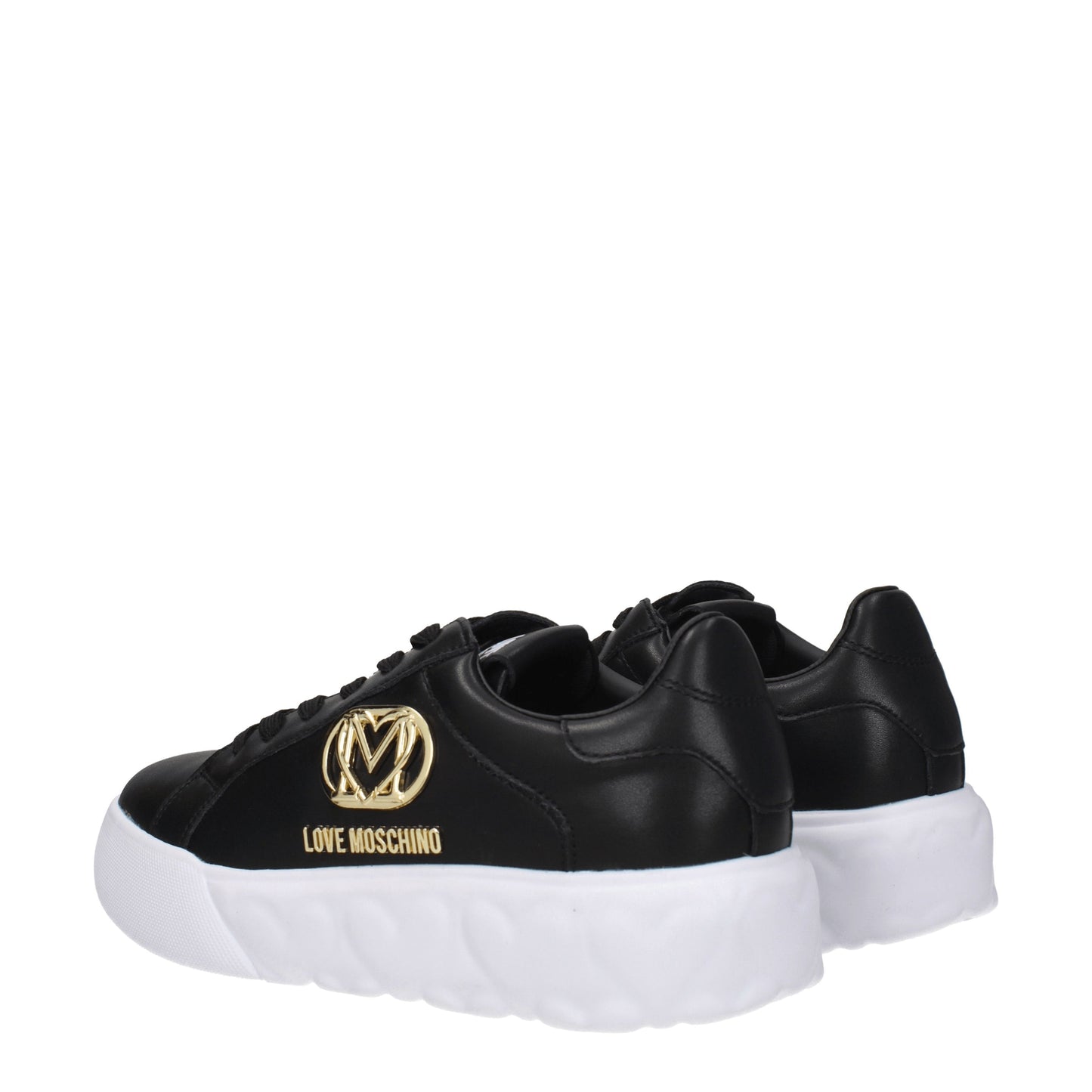 Love Moschino Women's Sneakers in Leather Black