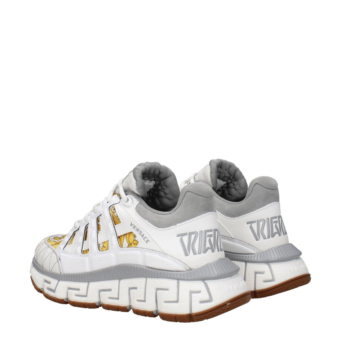 Versace Women's Sneakers in Fabric  White/Grey