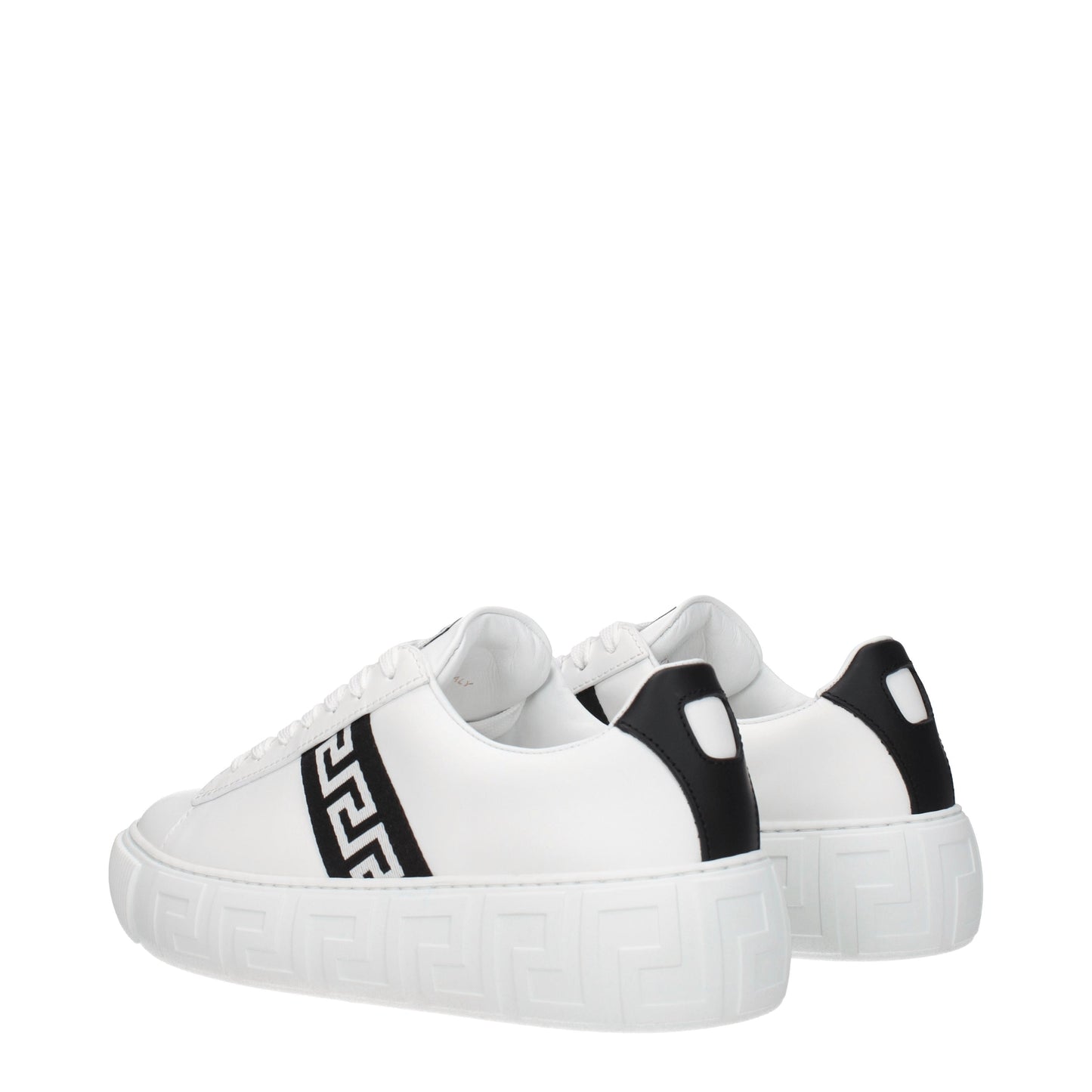 Versace Women's Sneakers in Leather White/Black