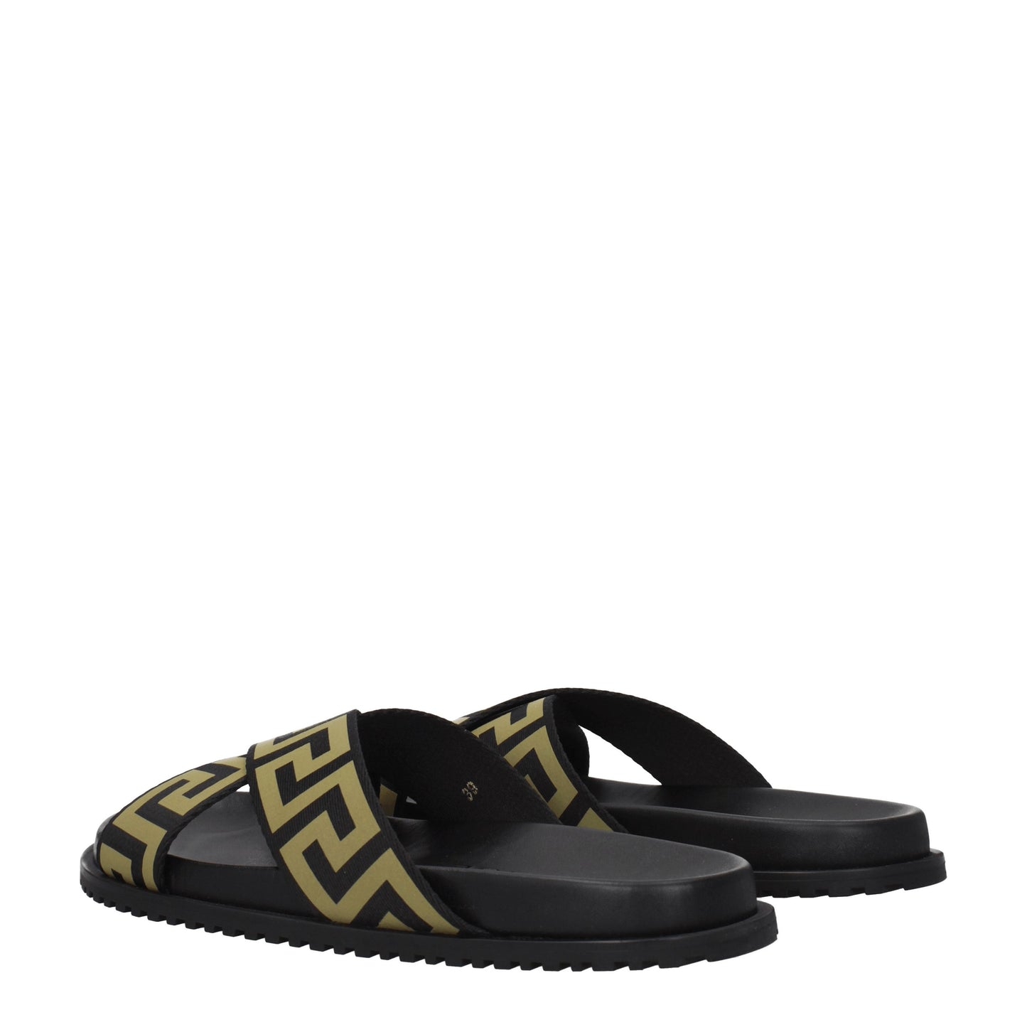 Versace Sandals & Slippers Men Fabric  Black/Gold