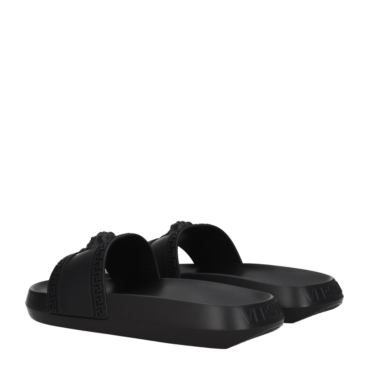 Versace Sandals & Slippers Men Rubber Black